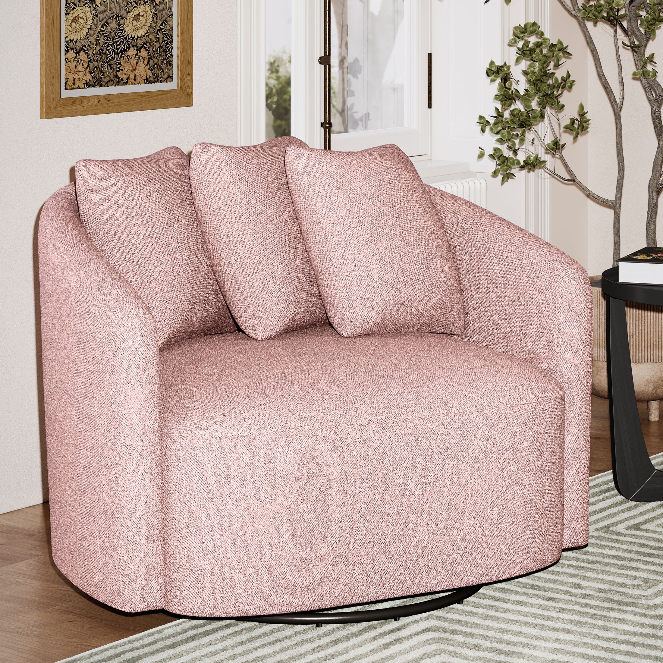 Beautiful Drew Accent Chair by Drew Barrymore, Cream Boucle - Image 36