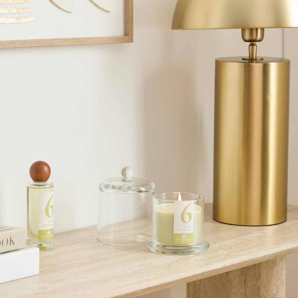 Scented Candle "Numia" Fruity Scent, Lemon, 240g