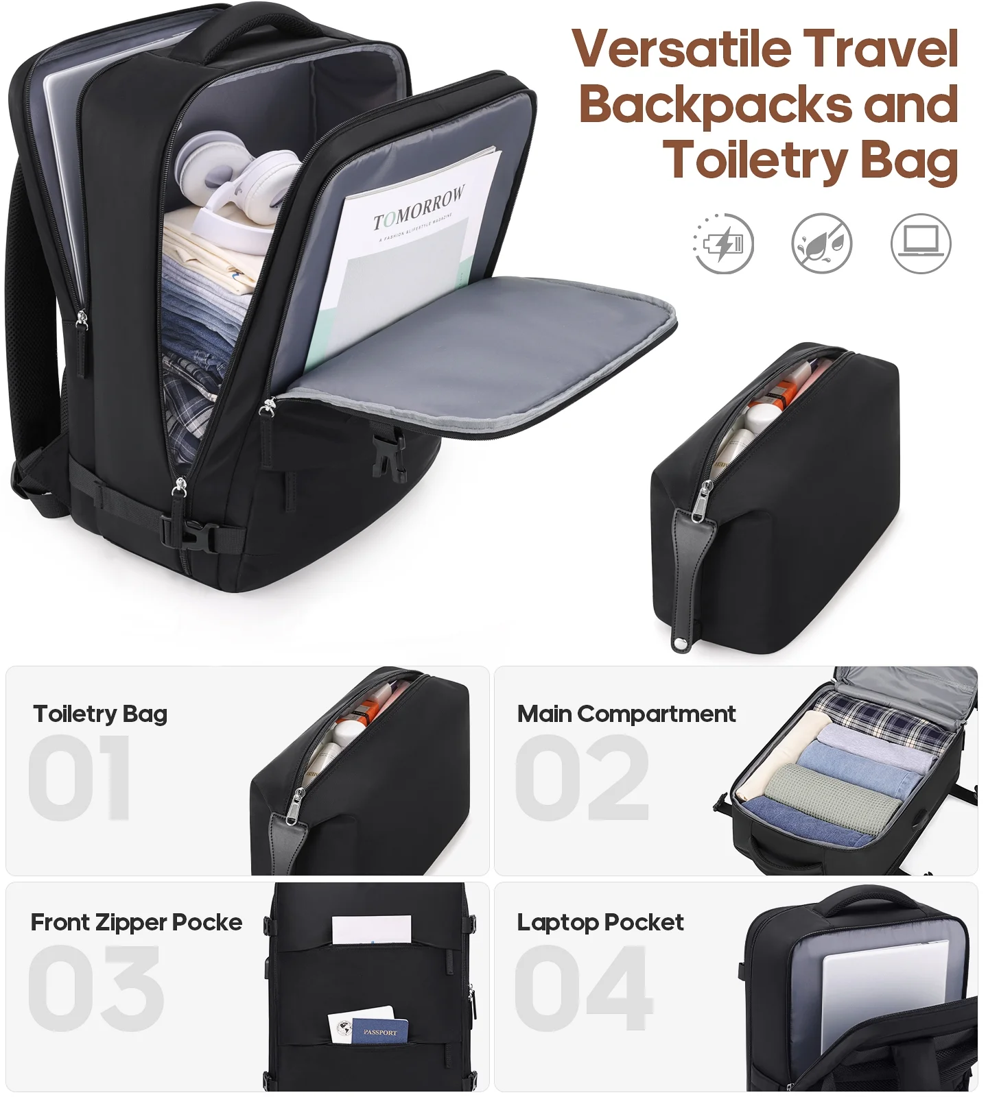 MIUSSE Luggage Sets 3 Piece, 20 Inch Carry On Luggage with Wheels, 100% PC Hardshell Suitcase with TSA Lock, Carry On Suitcases Airline Approved With Travel Backpack for Men Women - Image 38