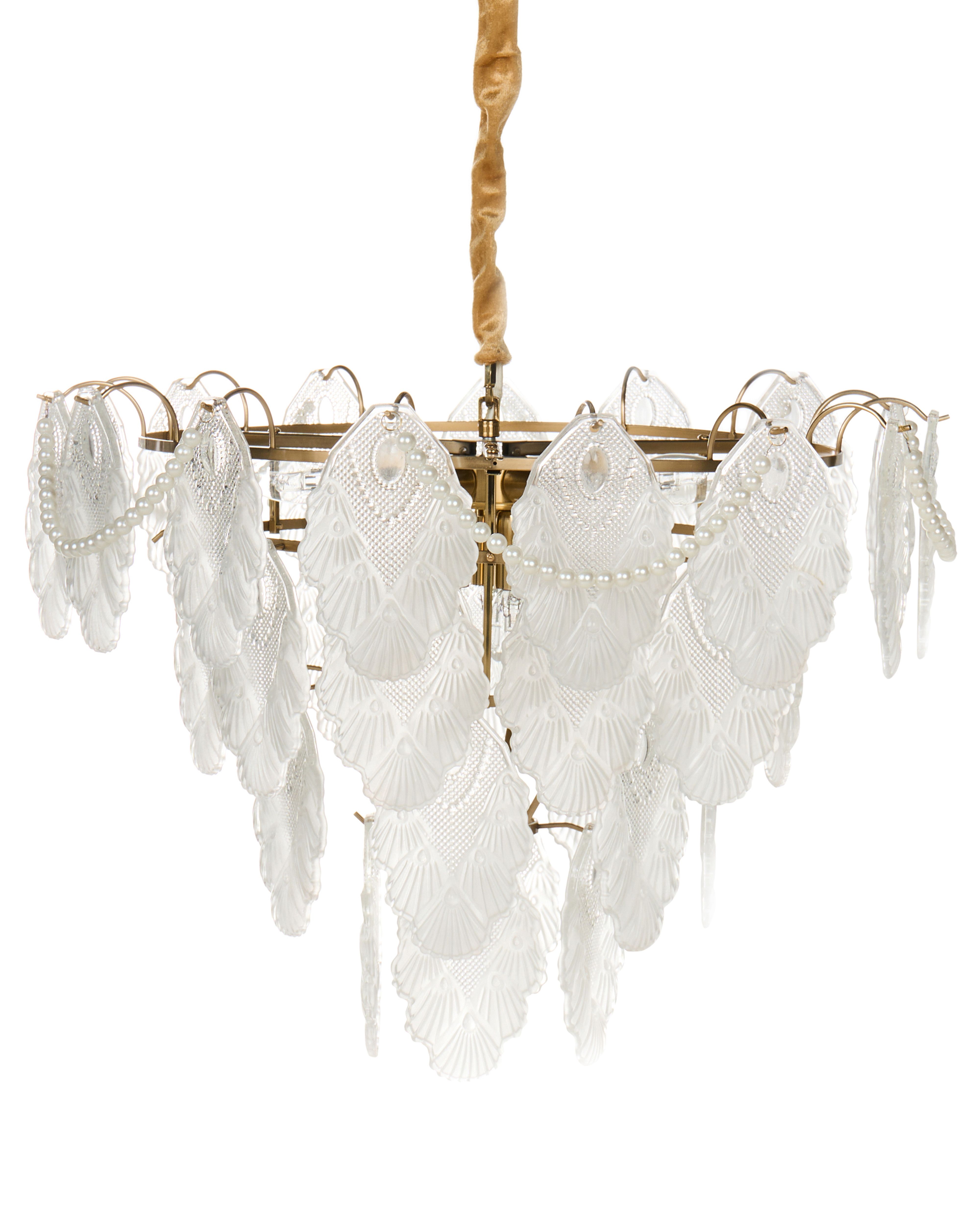 Chandelier ACARIGUA Glass Brass