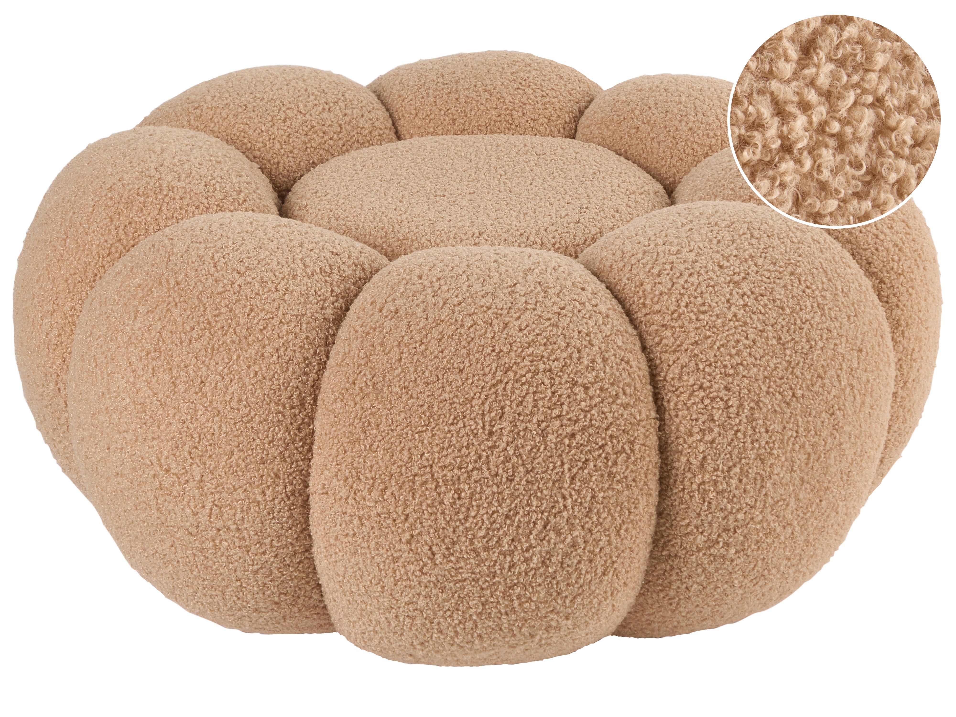 Pouffe BEAUFORT Boucle Light Brown