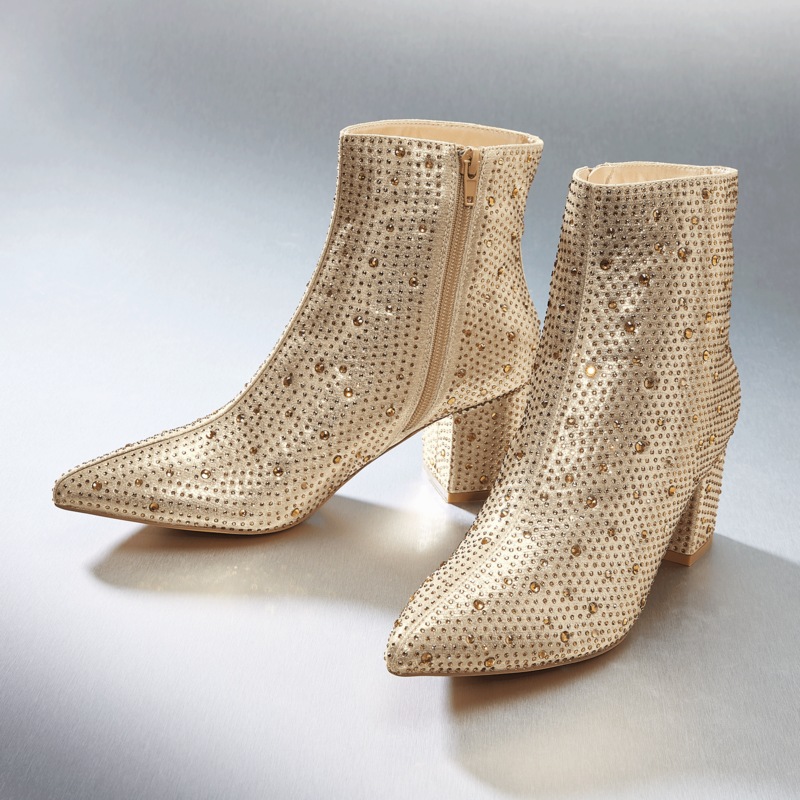 Midnight Velvet Rhinestone Bootie - MIDNIGHT VELVET CATALOG