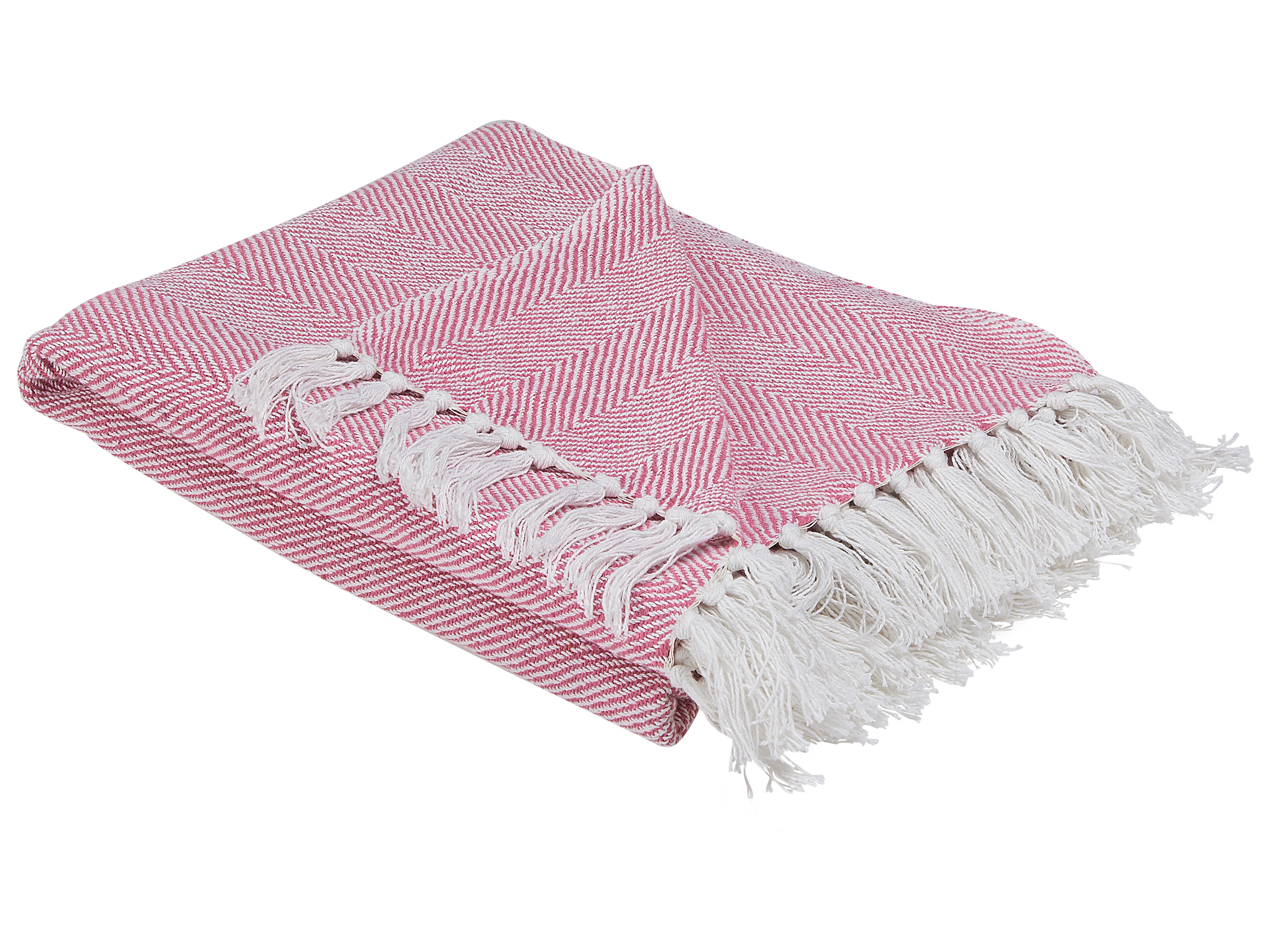 Blanket TANGIER Cotton 130 x 160 cm Pink