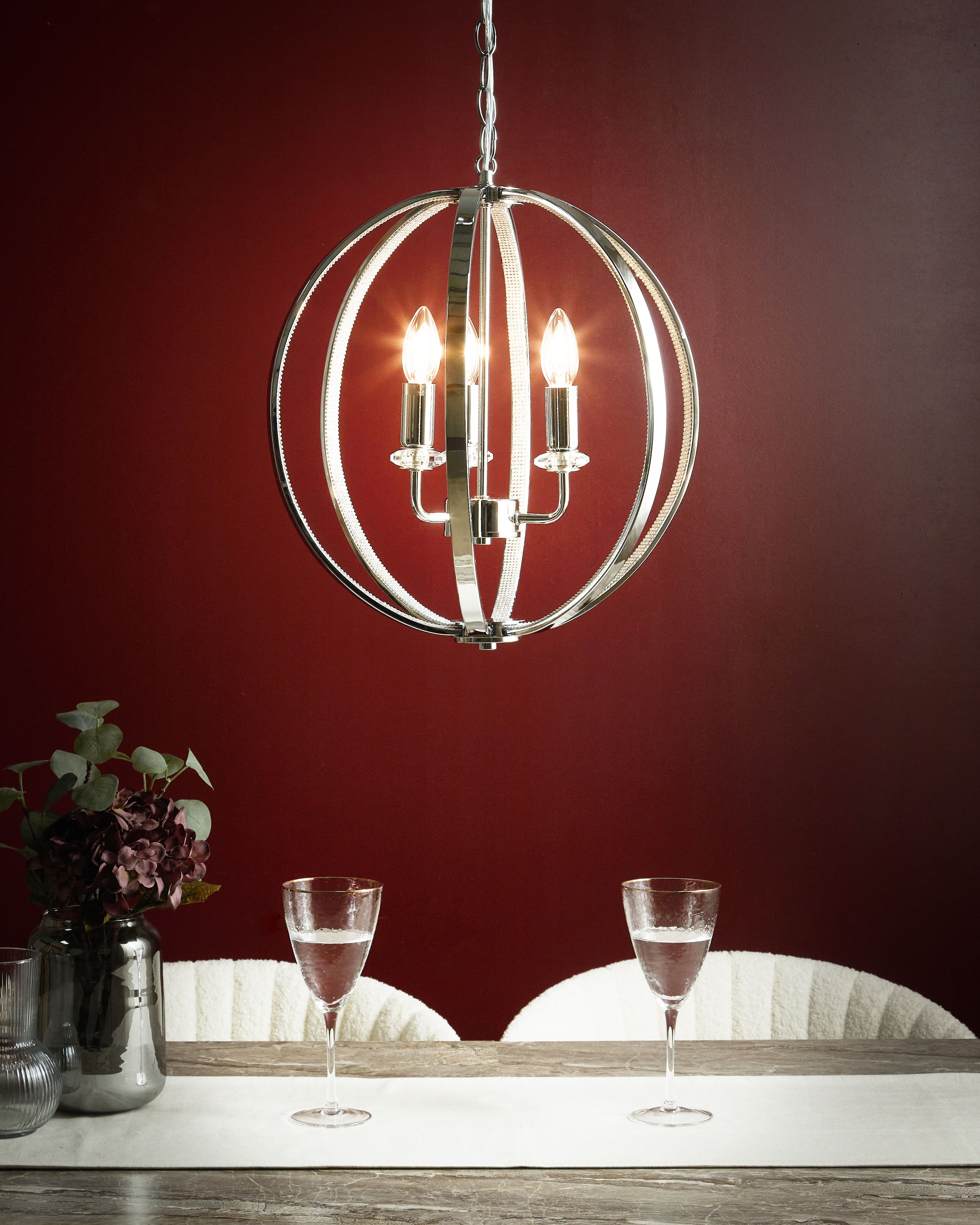 Chandelier TENOIRO Metal Silver