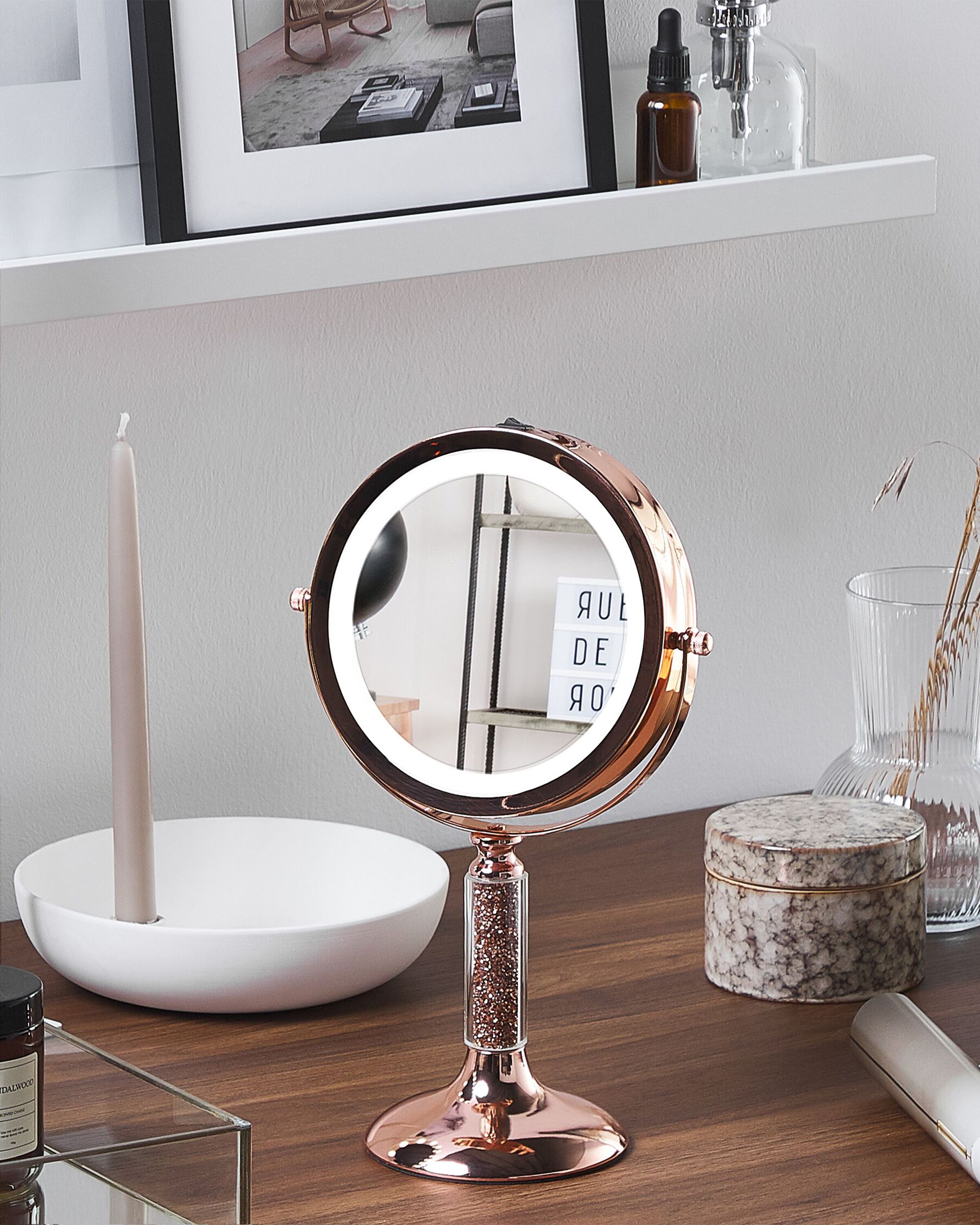 Makeup Mirror LED BAIXAS Rose Gold