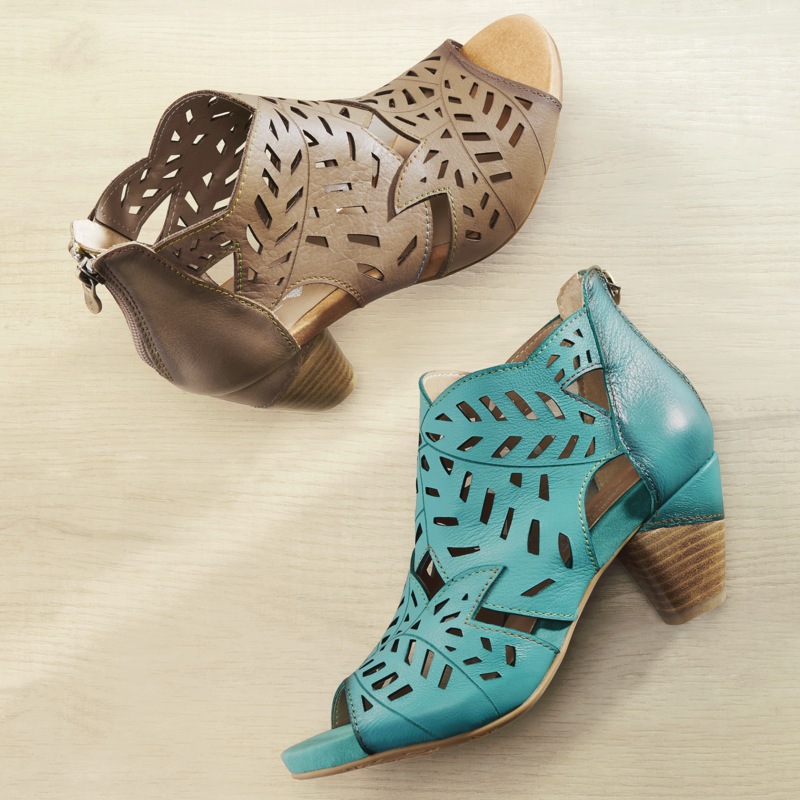 L'Artiste Icon Leather Cutout Bootie by Spring Step - MIDNIGHT VELVET CATALOG
