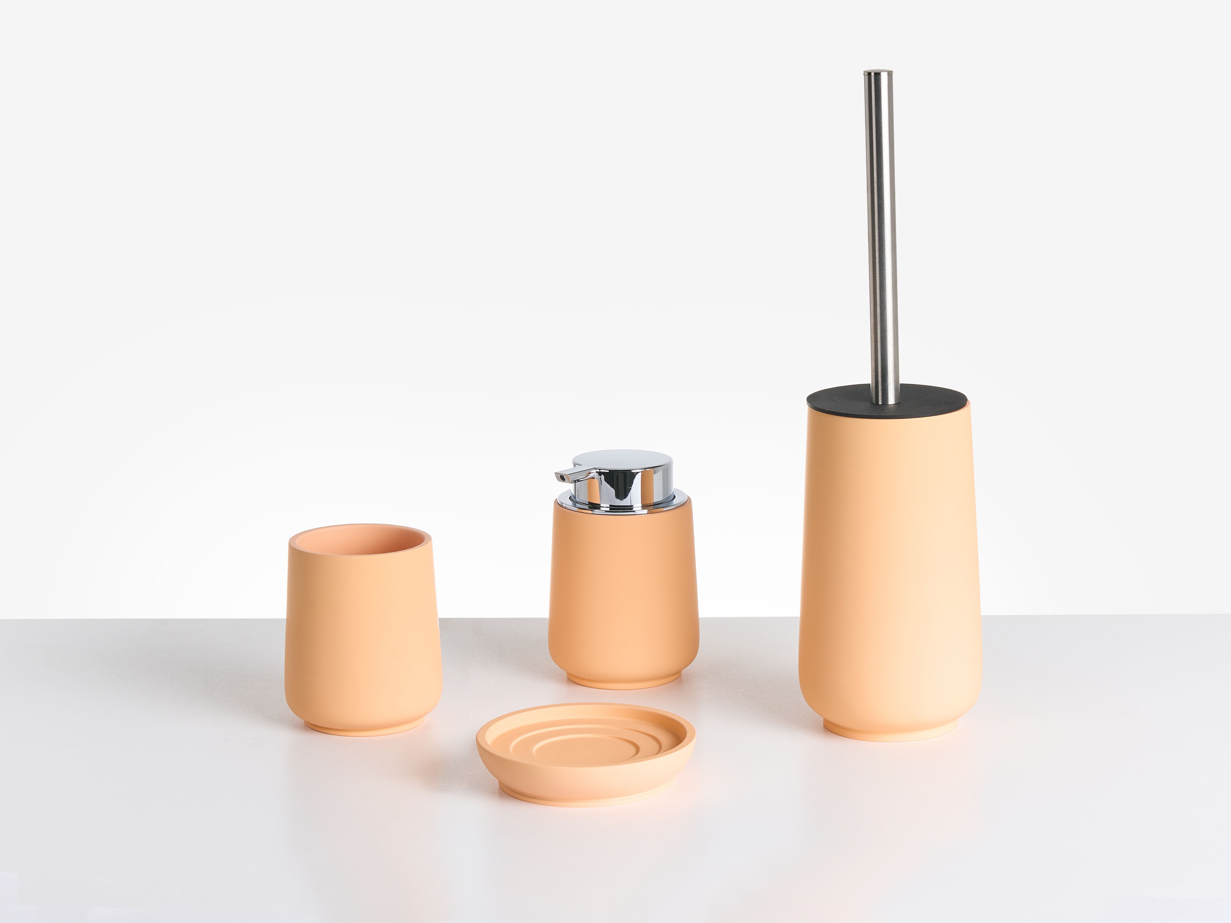 4-Piece Bathroom Accessories Set SUCHES Orange