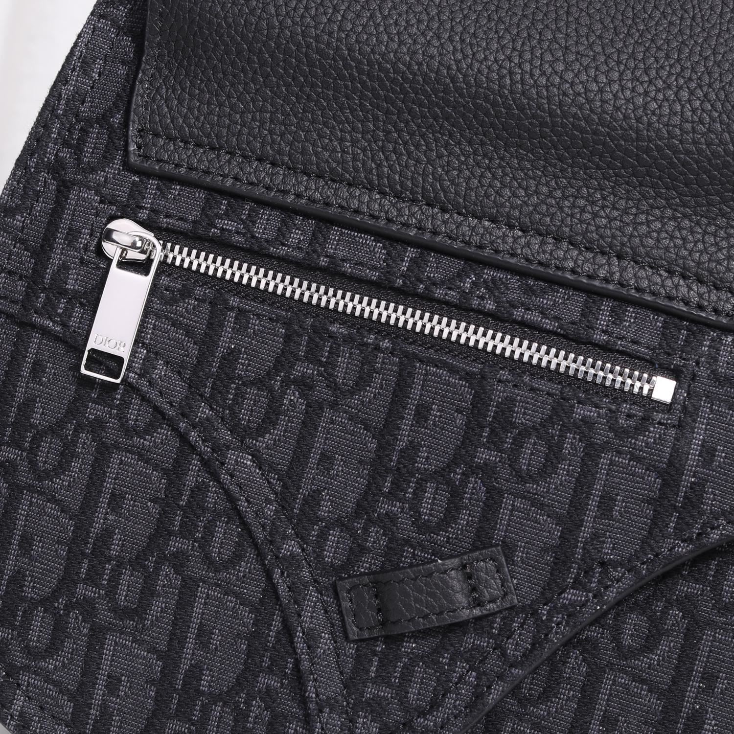 The Saddle Pouch Dior Oblique Jacquard White/Black For Women‎ 9.5in/24cm CD1:1High-quality replica