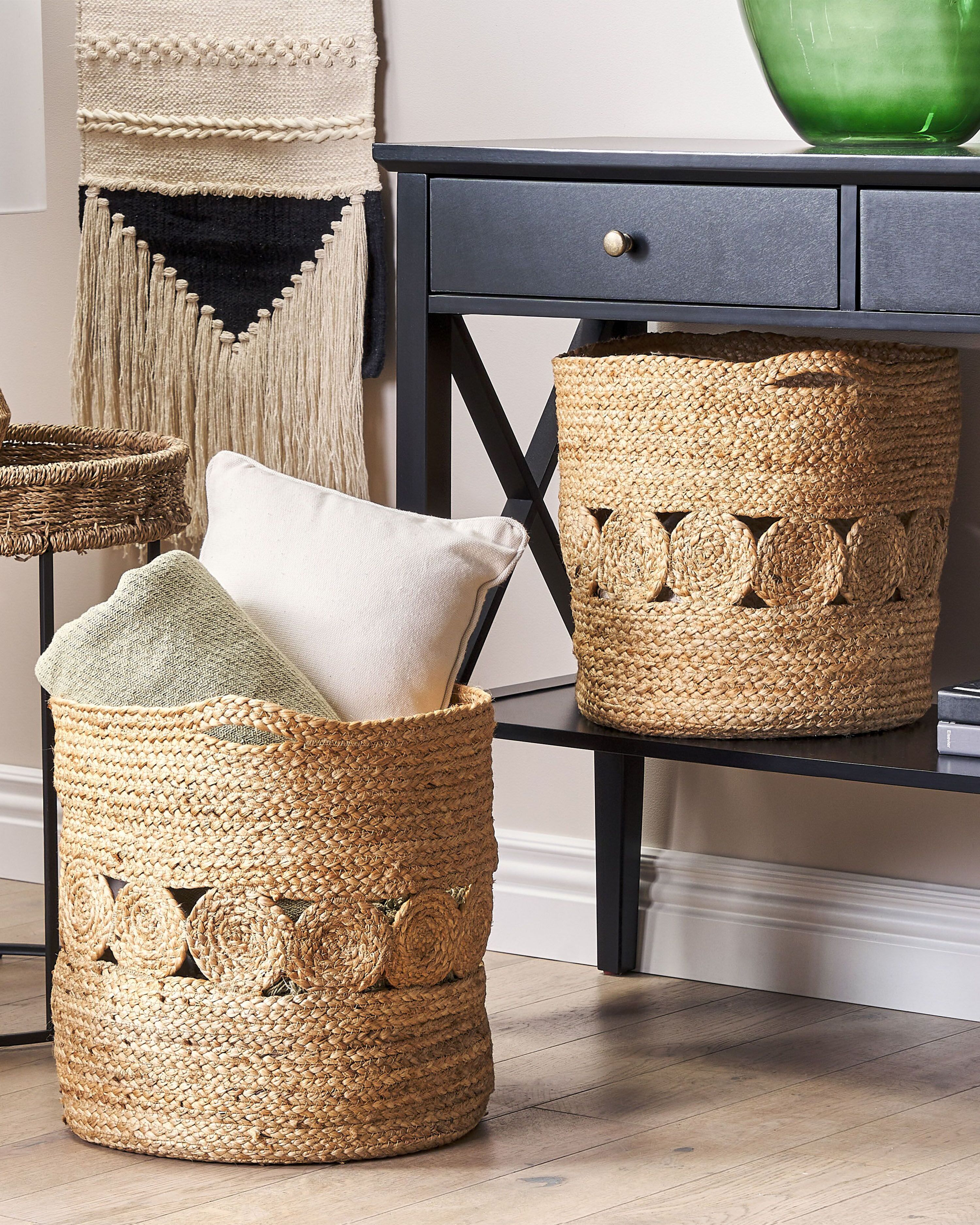 Set of 2 Baskets ALANG Jute Natural