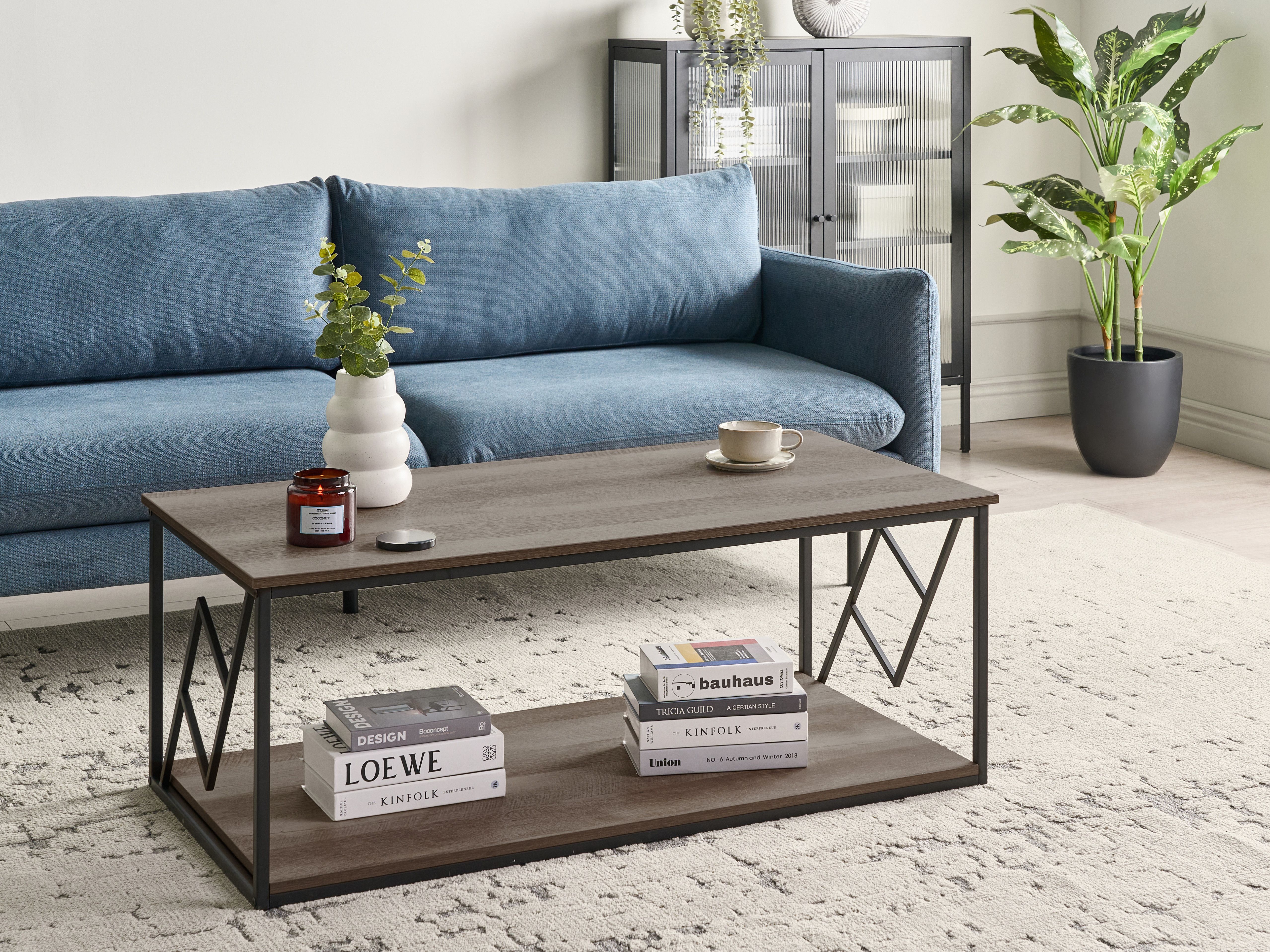 Coffee Table FORRES Brown/ Black