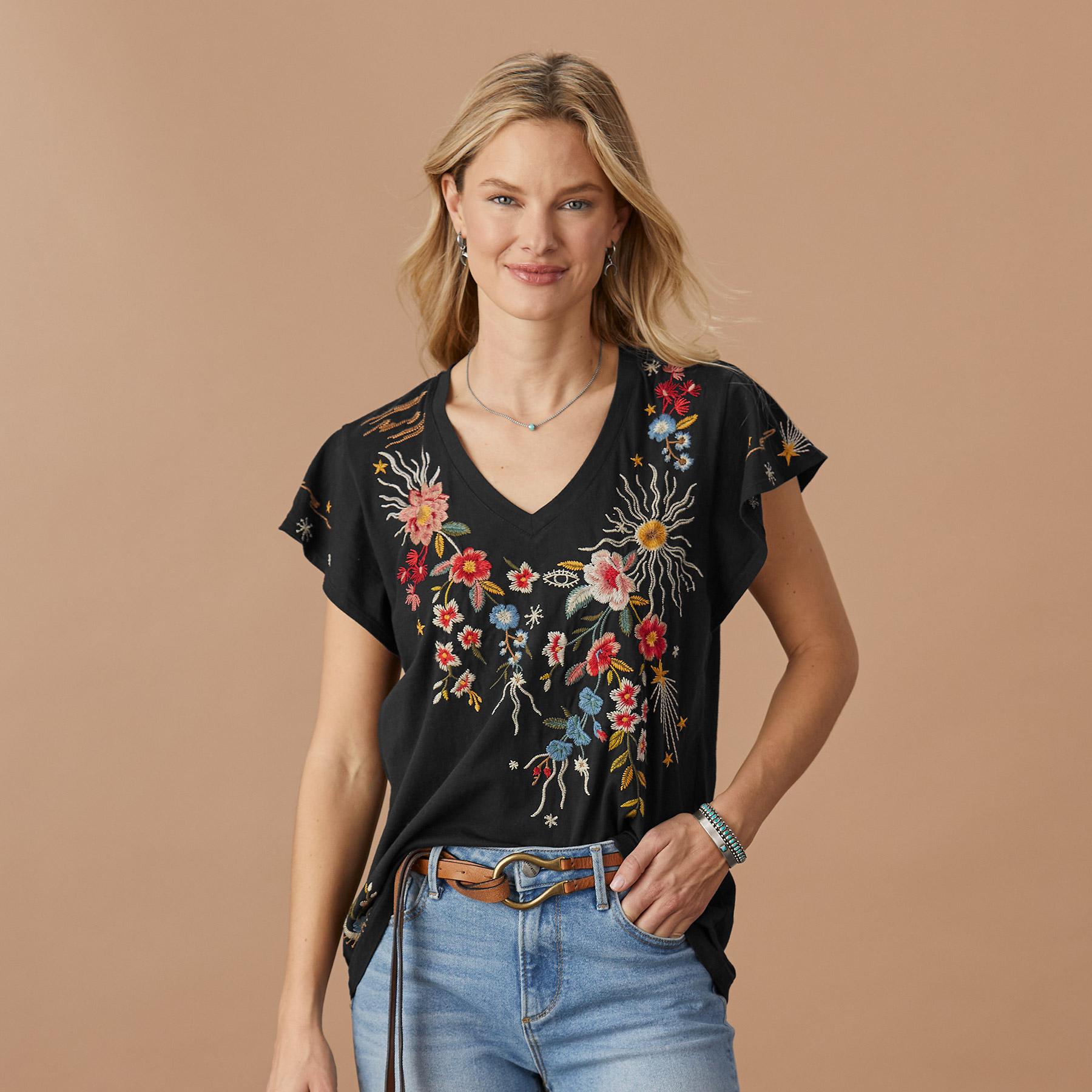 Lissa Flutter Sleeve Tee, Petite - Sundance Clothing