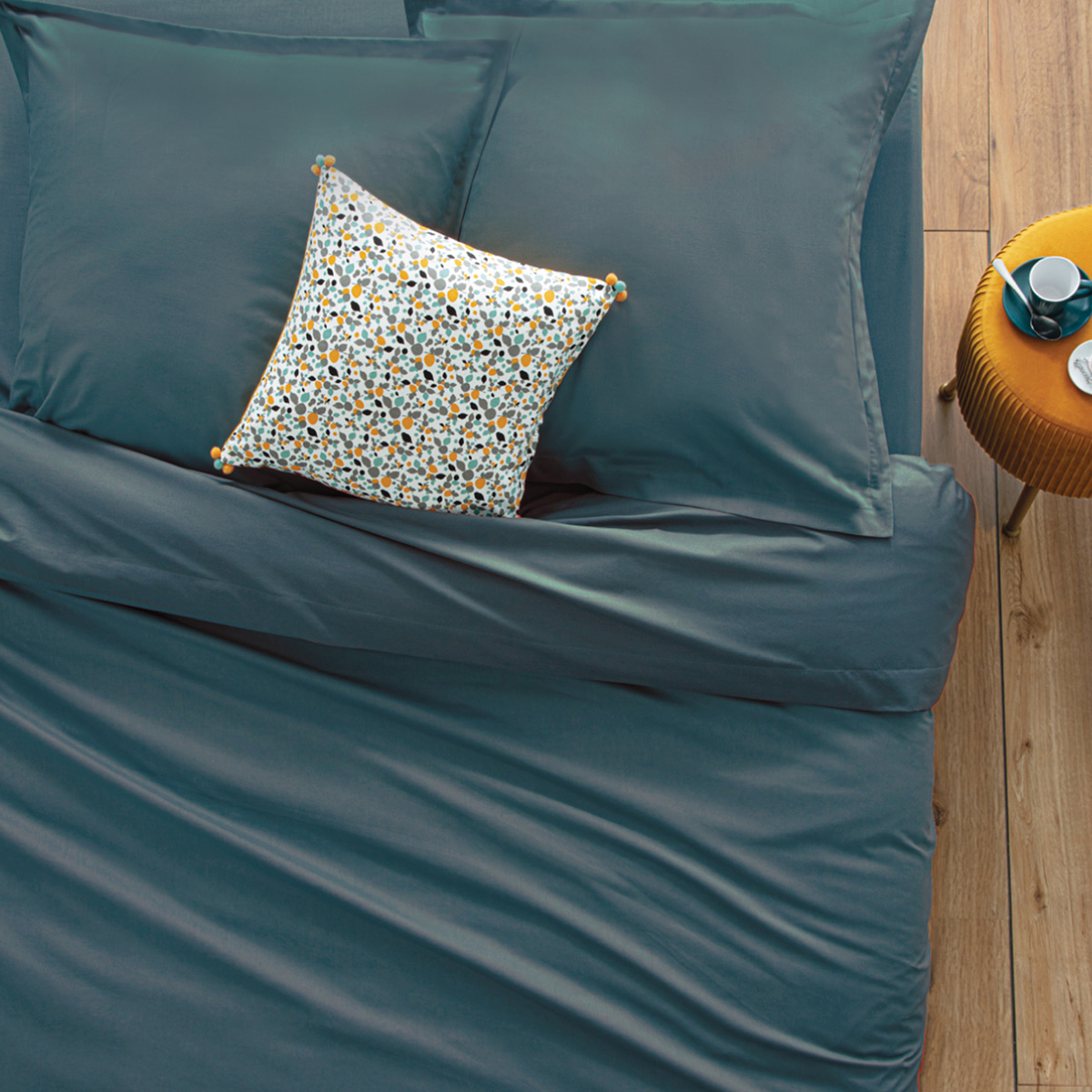 Duvet cover, cotton Storm blue, 240x220 cm