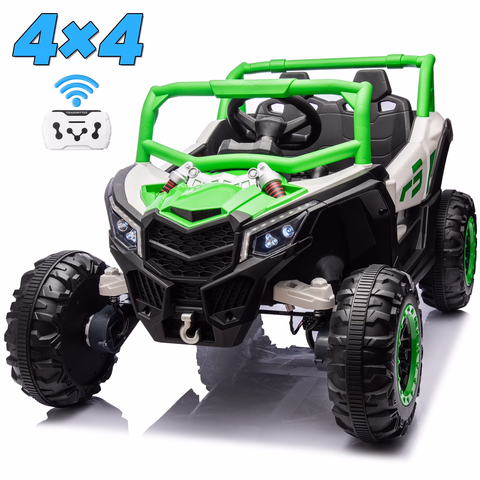 Joyracer 4WD 24 Volt Ride on Toys, 2 Seater Power Car wheels UTV with 800W Motors, Remote Control, Bluetooth Music, Spring Suspension, LED Light, Pink - Image 7