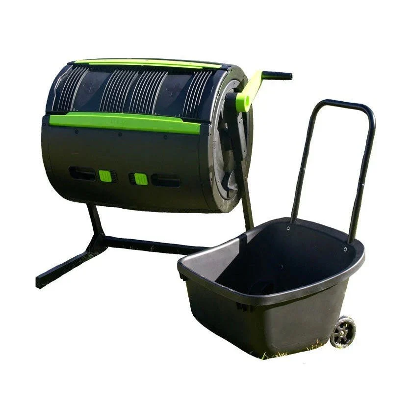 65-Gallon Compost Tumbler And Cart Combo - Black - Image 4 65-Gallon Compost Tumbler And Cart Combo - Black - Image 4