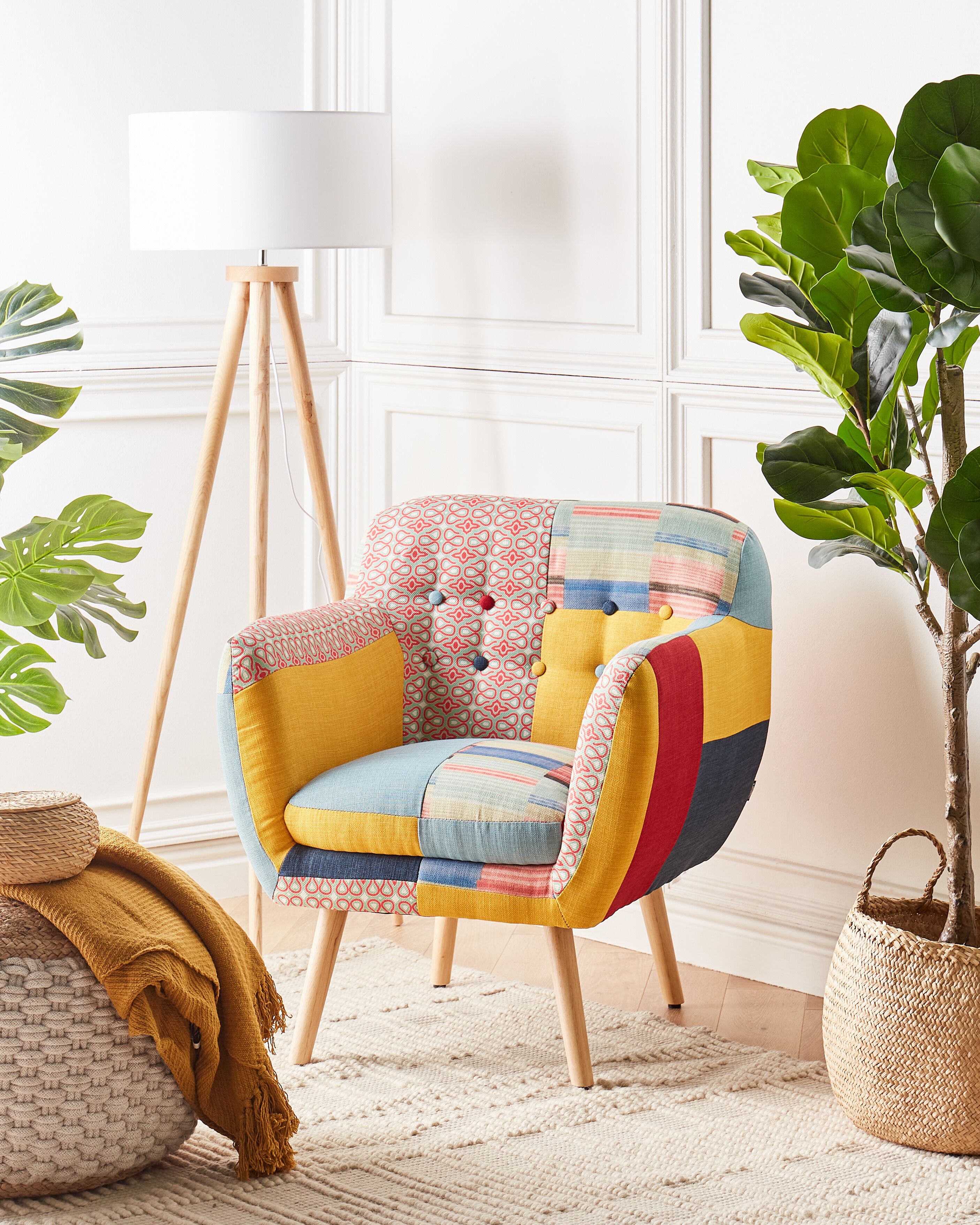 Armchair MELBY Fabric Multicolour