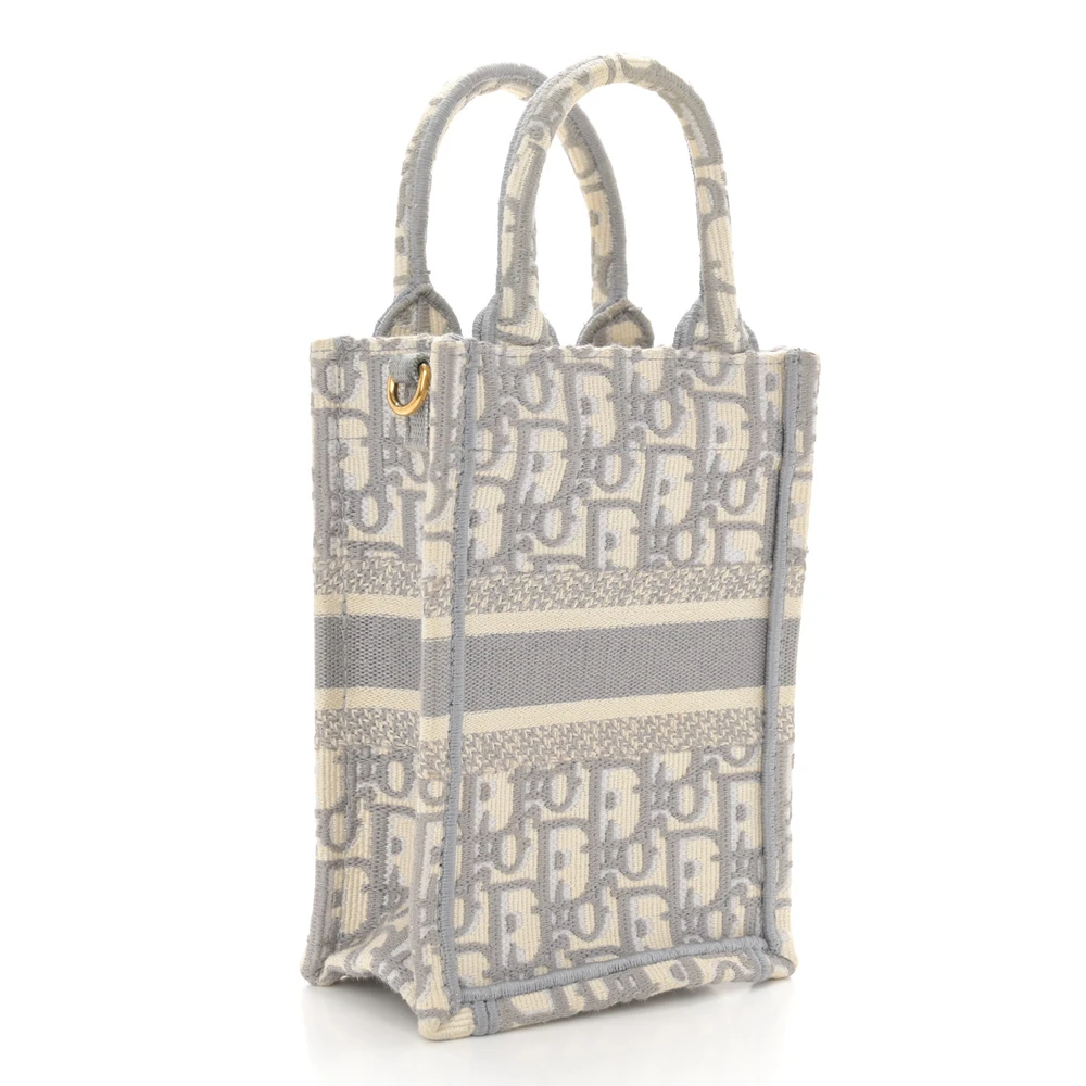 Mirror-Quality Dior Grey Mini Book Tote Replica Handbag