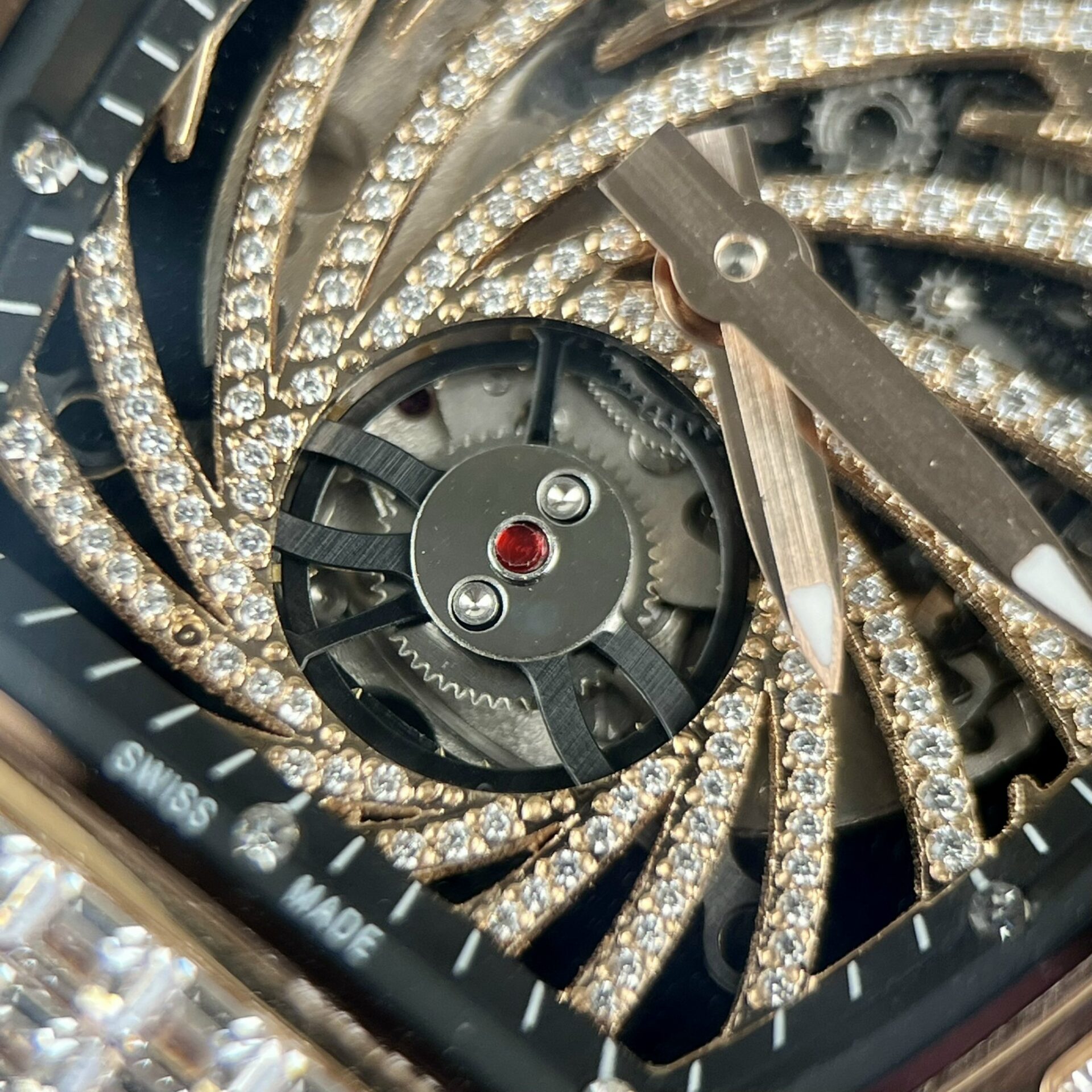 Richard Mille RM51-02 Rose Gold Baguette Replica Watch 40MM - Top club