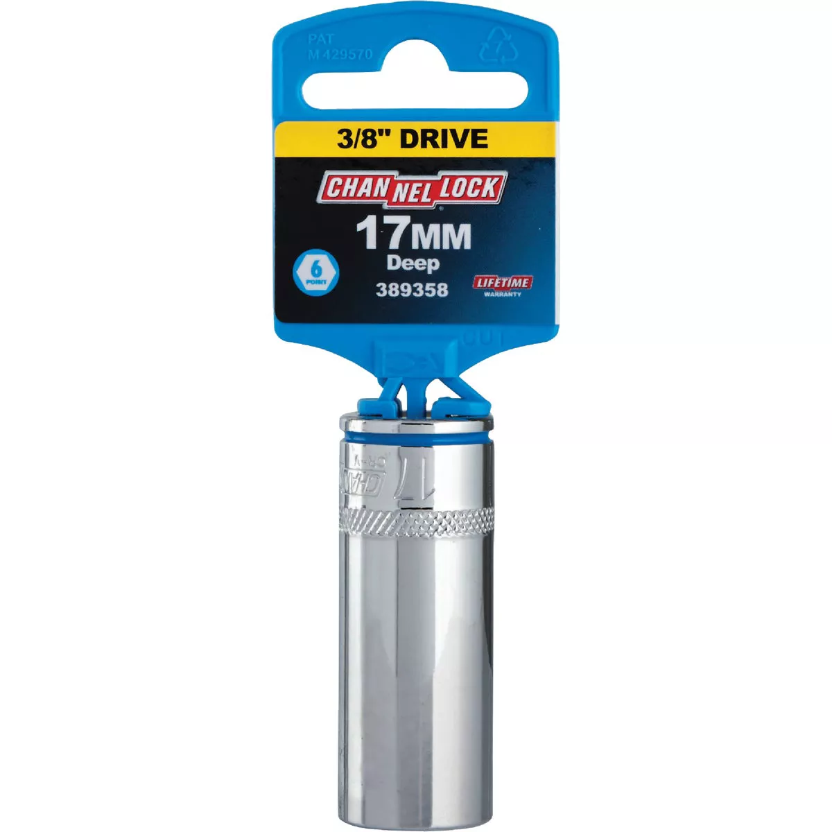 Channellock 3/8 In. Drive 17 mm 6-Point Deep Metric Socket