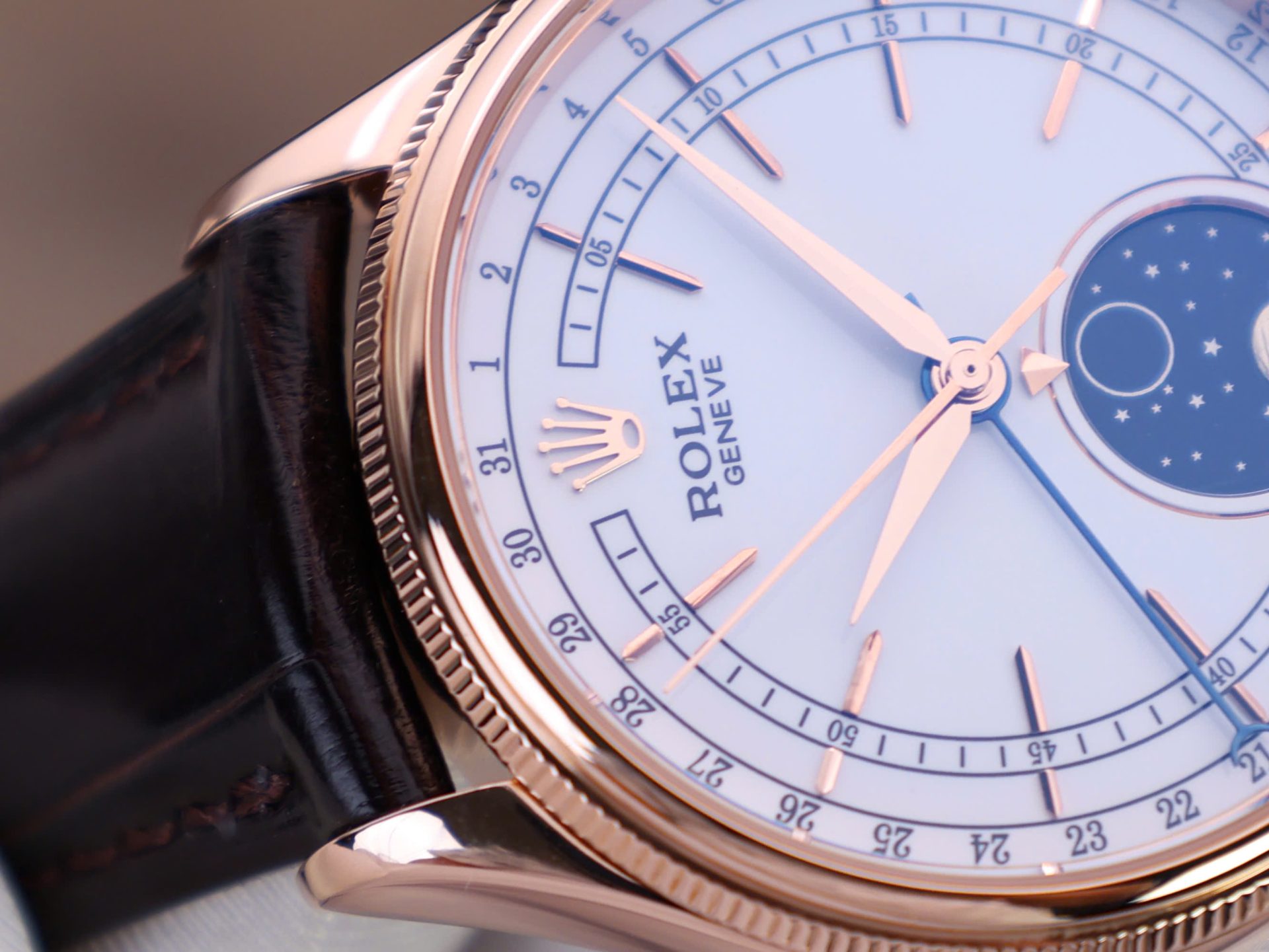 Rolex Cellini Moonphase Replica Watch Gold Wrapped KZ Factory 39mm - Top club