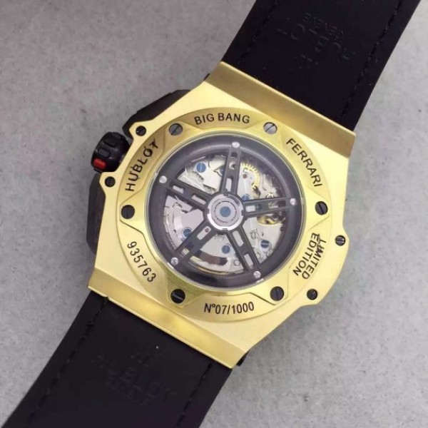 Replica Hublot Big Bang Ferrari Limited Edition YG Black Dial Black Rubber Strap A7753 - Top club
