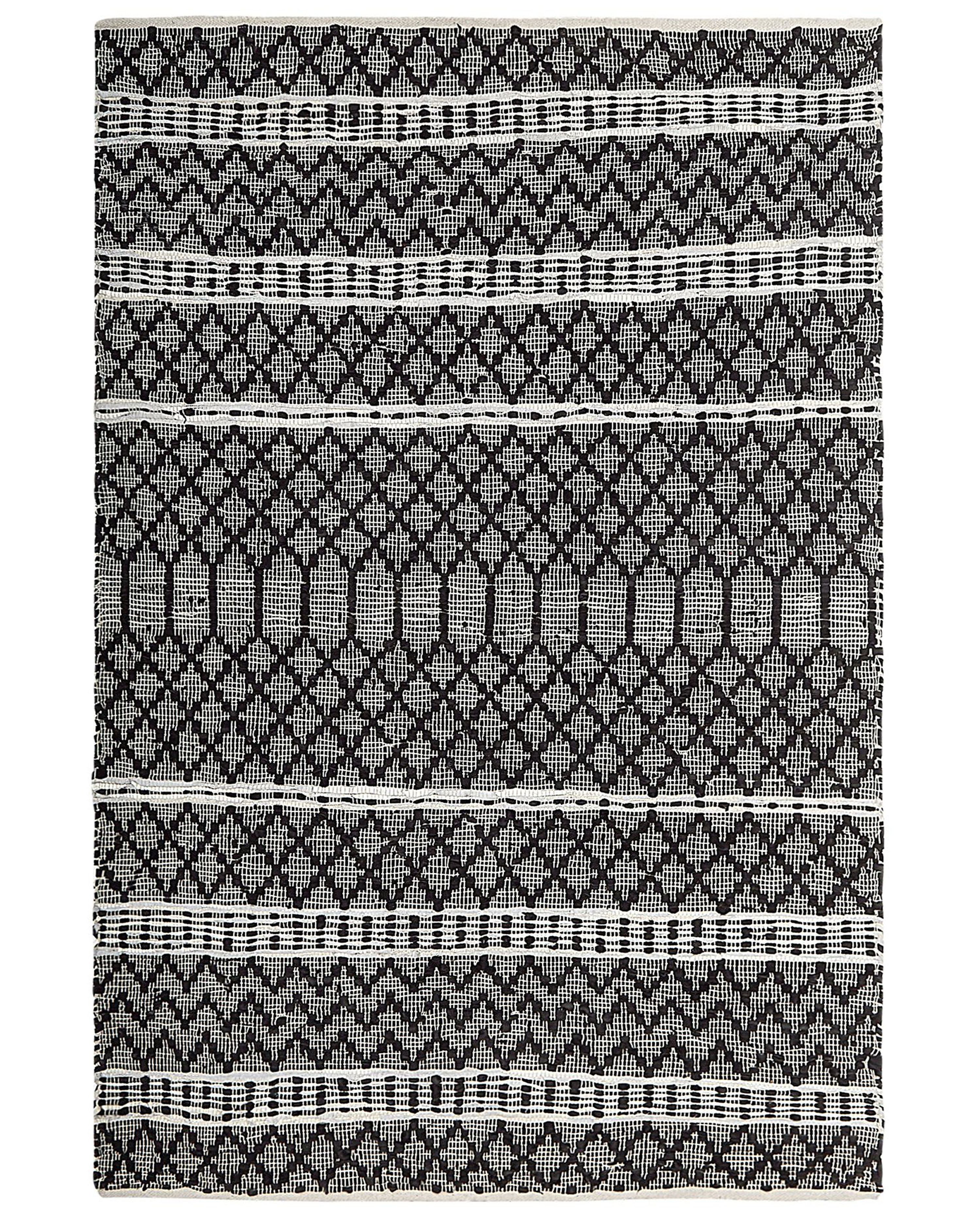 Rug FEHIMLI Black 140 x 200 cm Leather