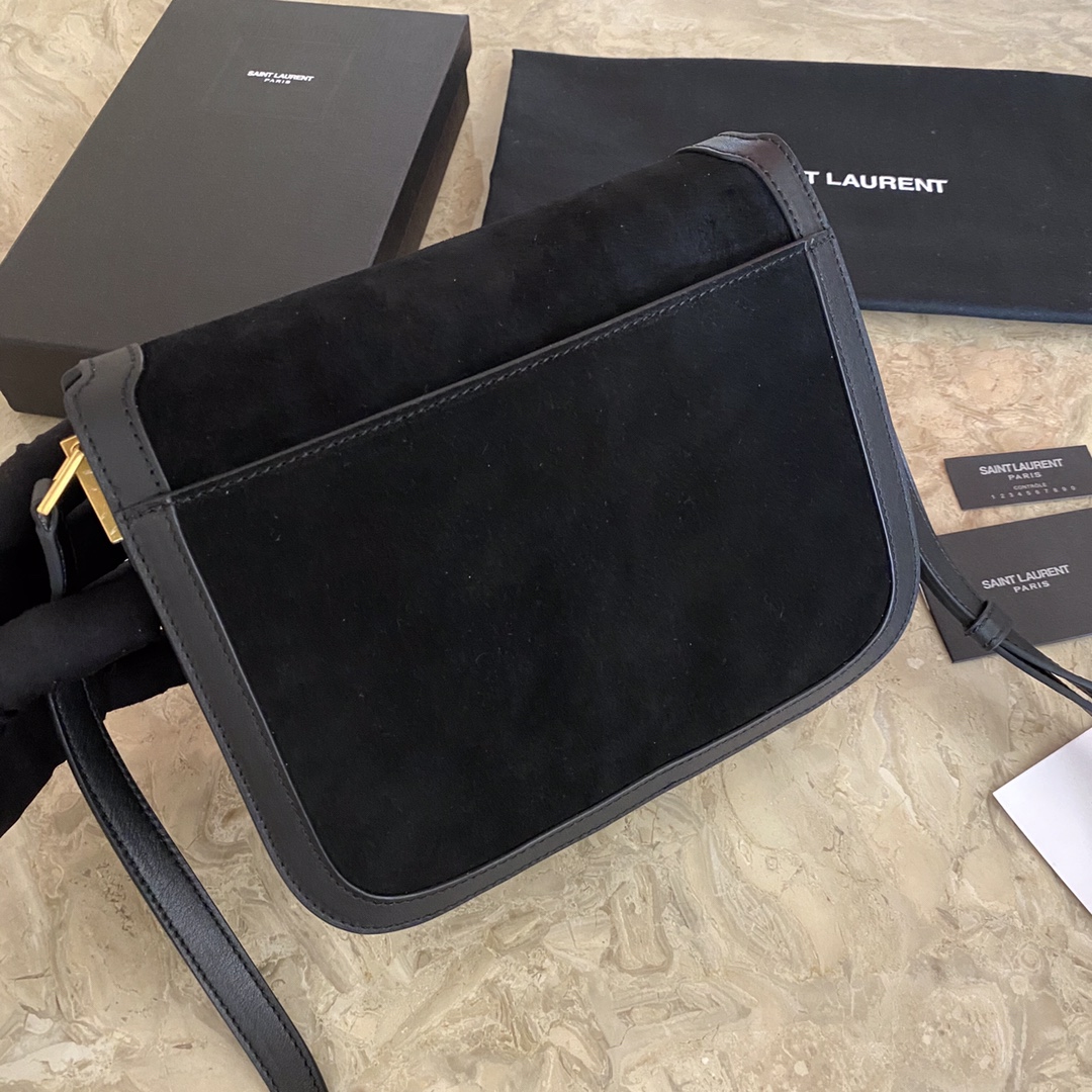 SOLFERINO MEDIUM SOFT SATCHEL IN SUEDE AND SMOOTH LEATHER