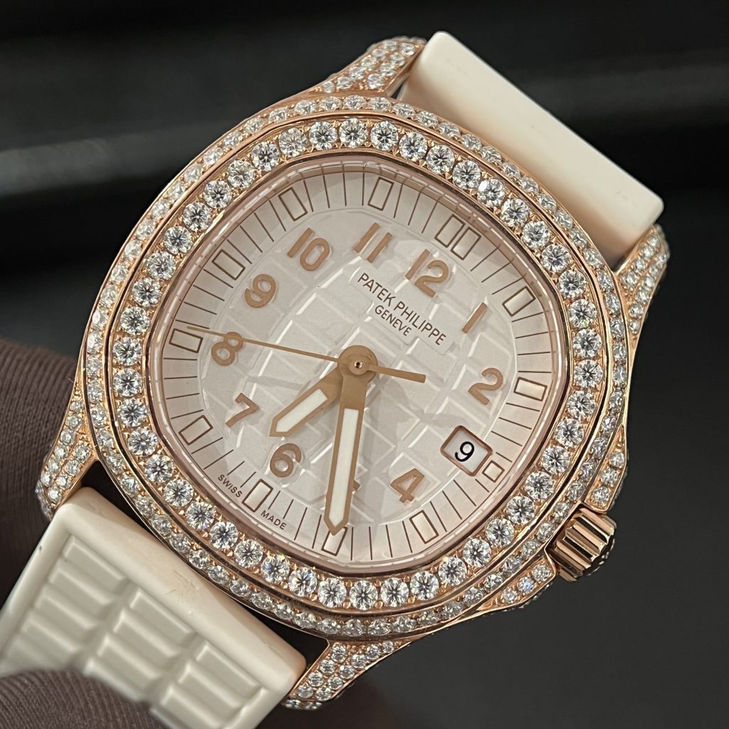 Patek Philippe 5067 Best Replica Watch Gold Wrapped + Moissanite Diamonds Custom 35.5mm - Elite Watch Atelier