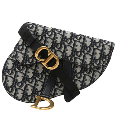 Dior Saddle Messenger mini shoulder bag in grey logo canvas and silver leather1:1High-quality replica