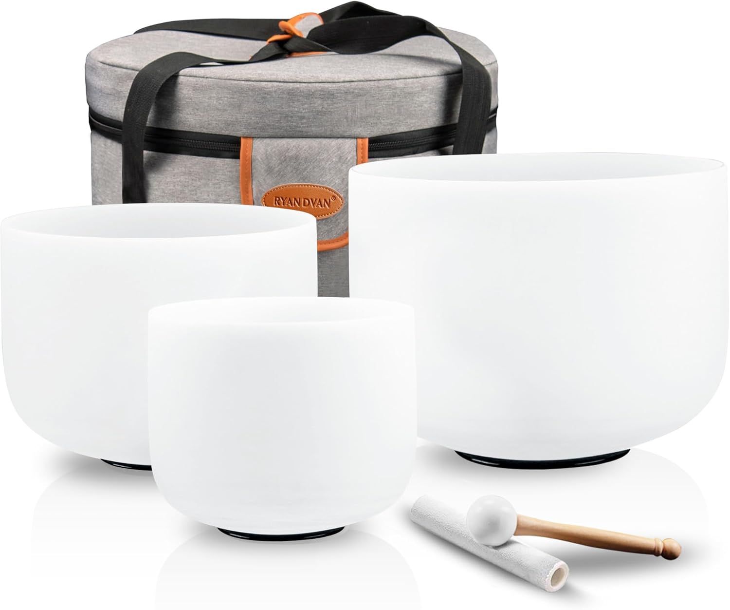 RYAN DVAN 432HZ Crystal Singing Bowl Set of 3, 6