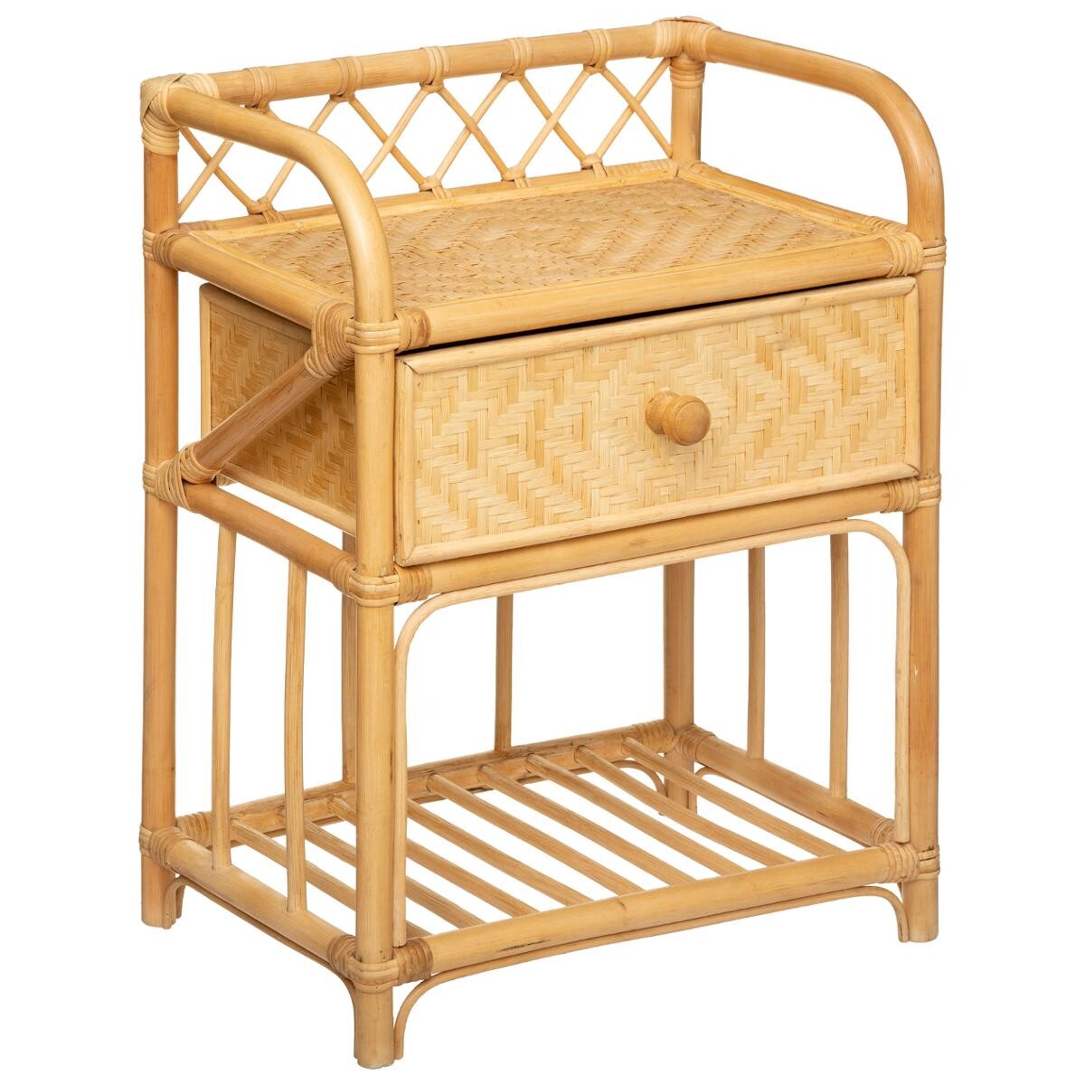 Bedside table "Aoni" Rattan, H.60 cm