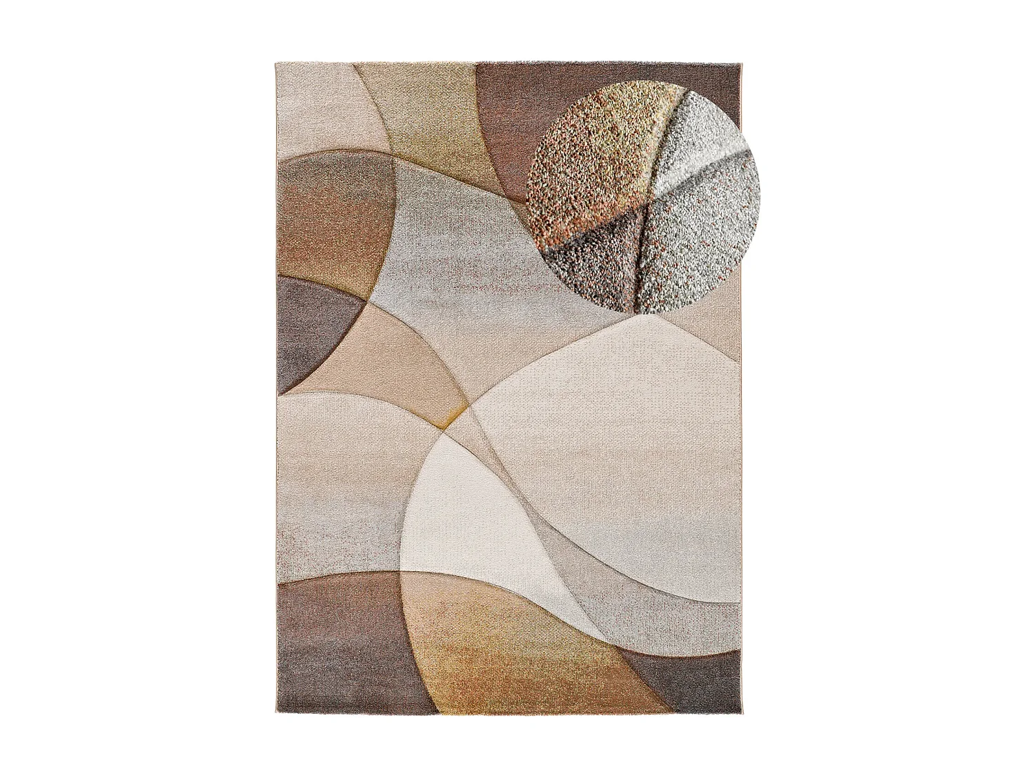 Tapis intérieur - abstrait - terracotta / beige - 140 x 200 cm - BADET