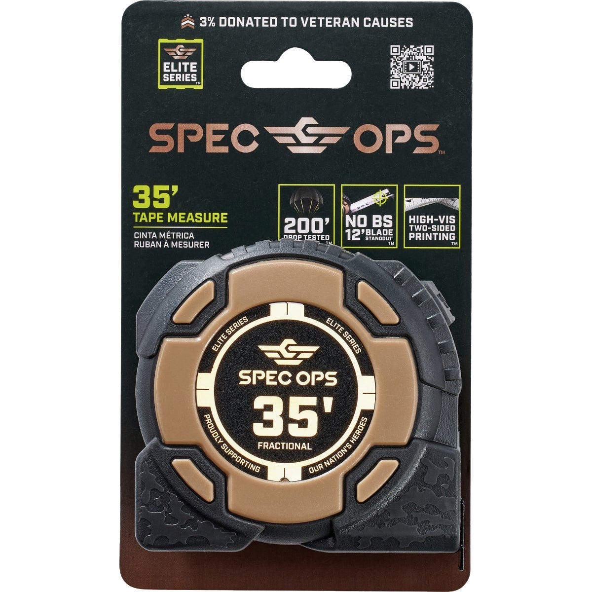 Spec Ops Elite Series 35 Ft. Fractional Tape Measure