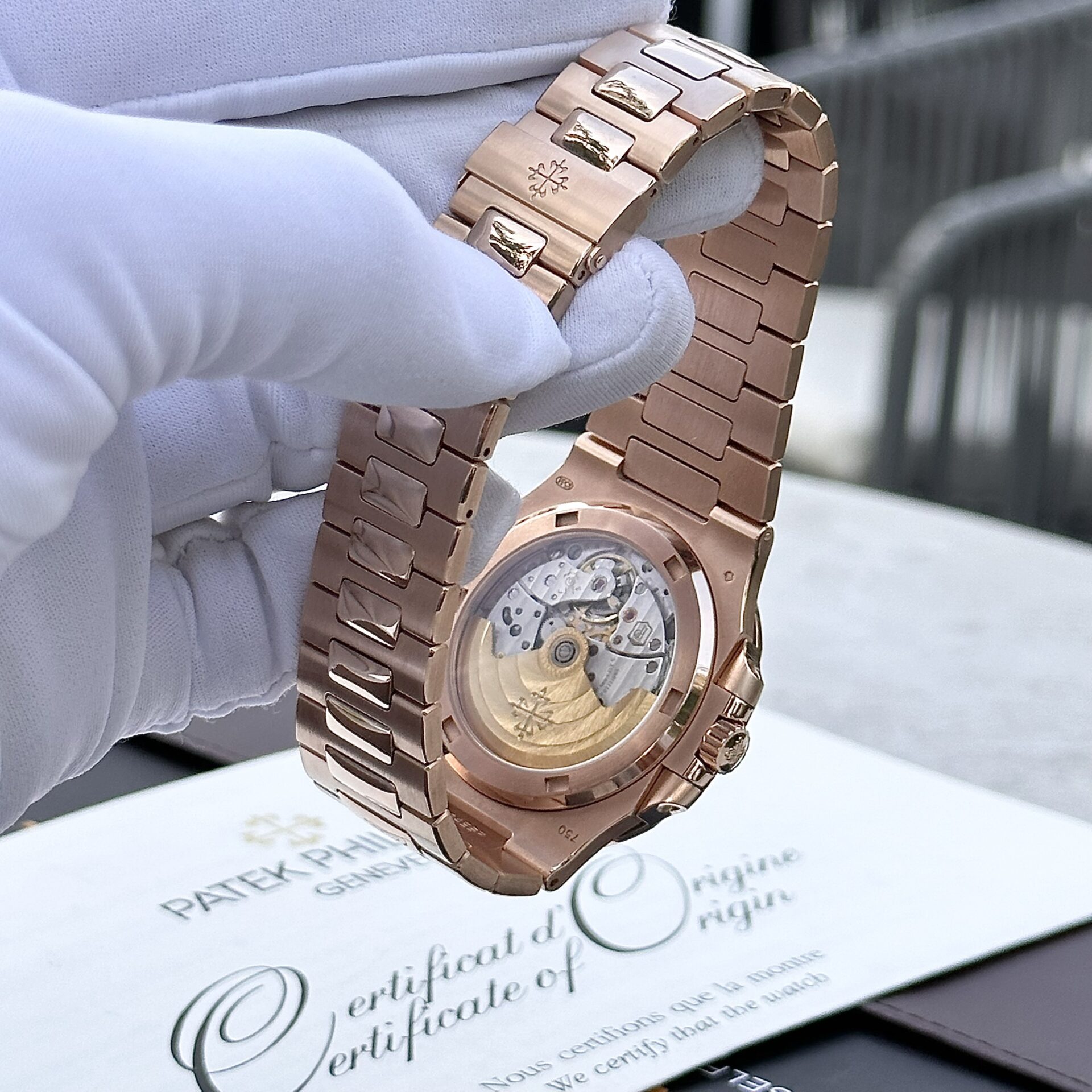 Patek Philippe Nautilus 5723 Gold Wrapped With Moissanite Baguette Diamonds 3K 40mm - Top club