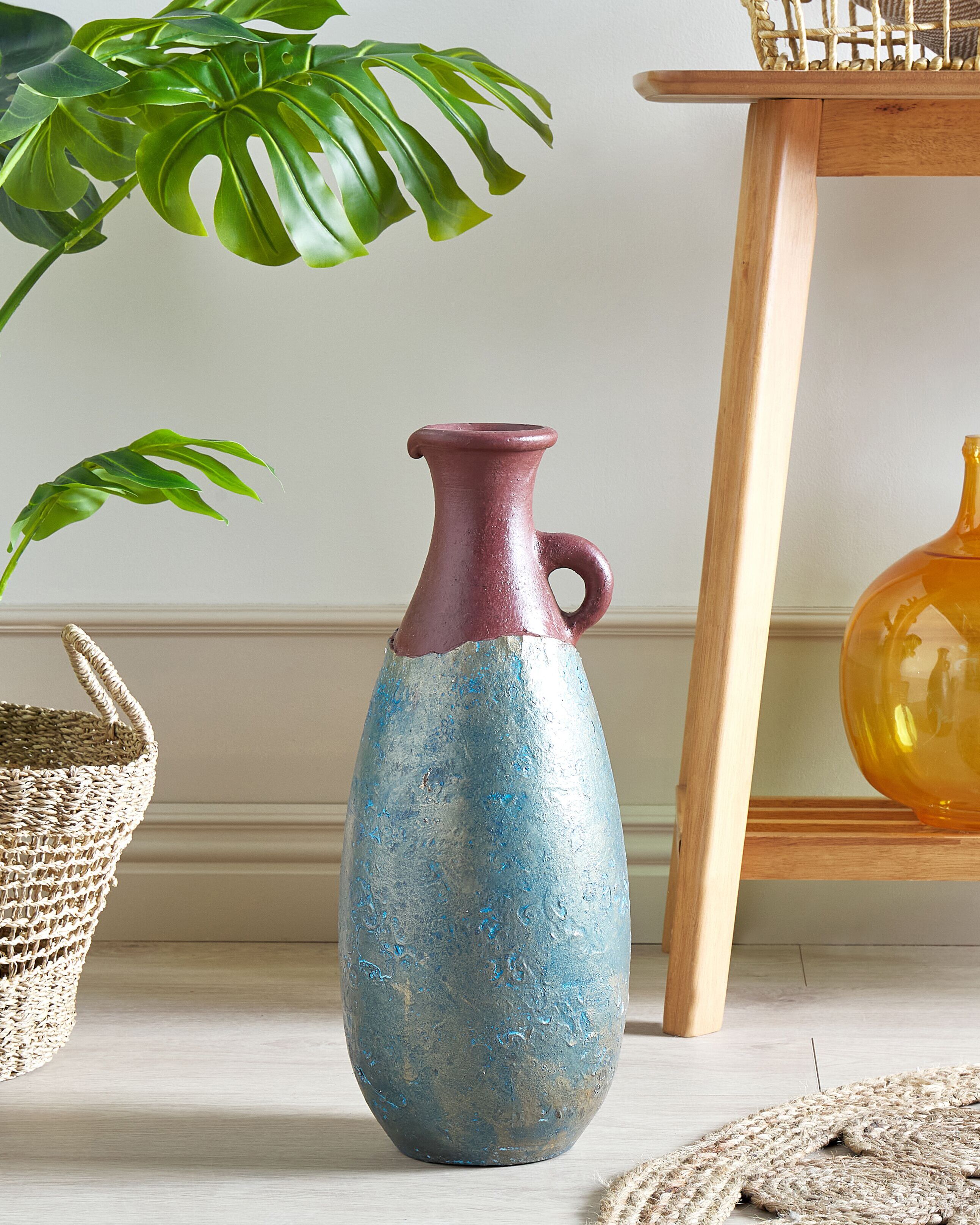 Decorative Vase VELIA Ceramic 50 cm Blue
