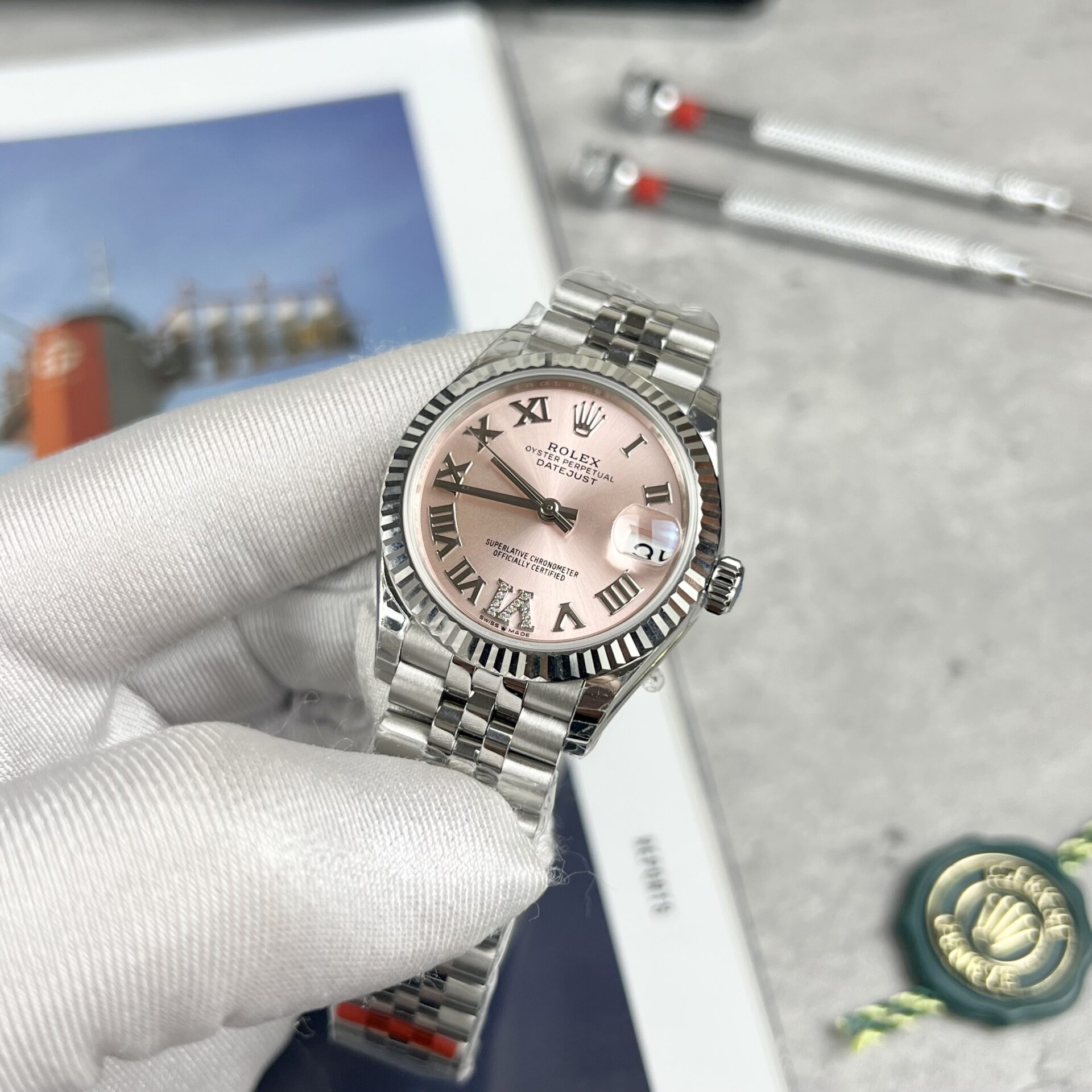 Rolex DateJust Women s Best Replica Watch Pink Dial Jubilee Strap EW 31mm - Elite Watch Atelier