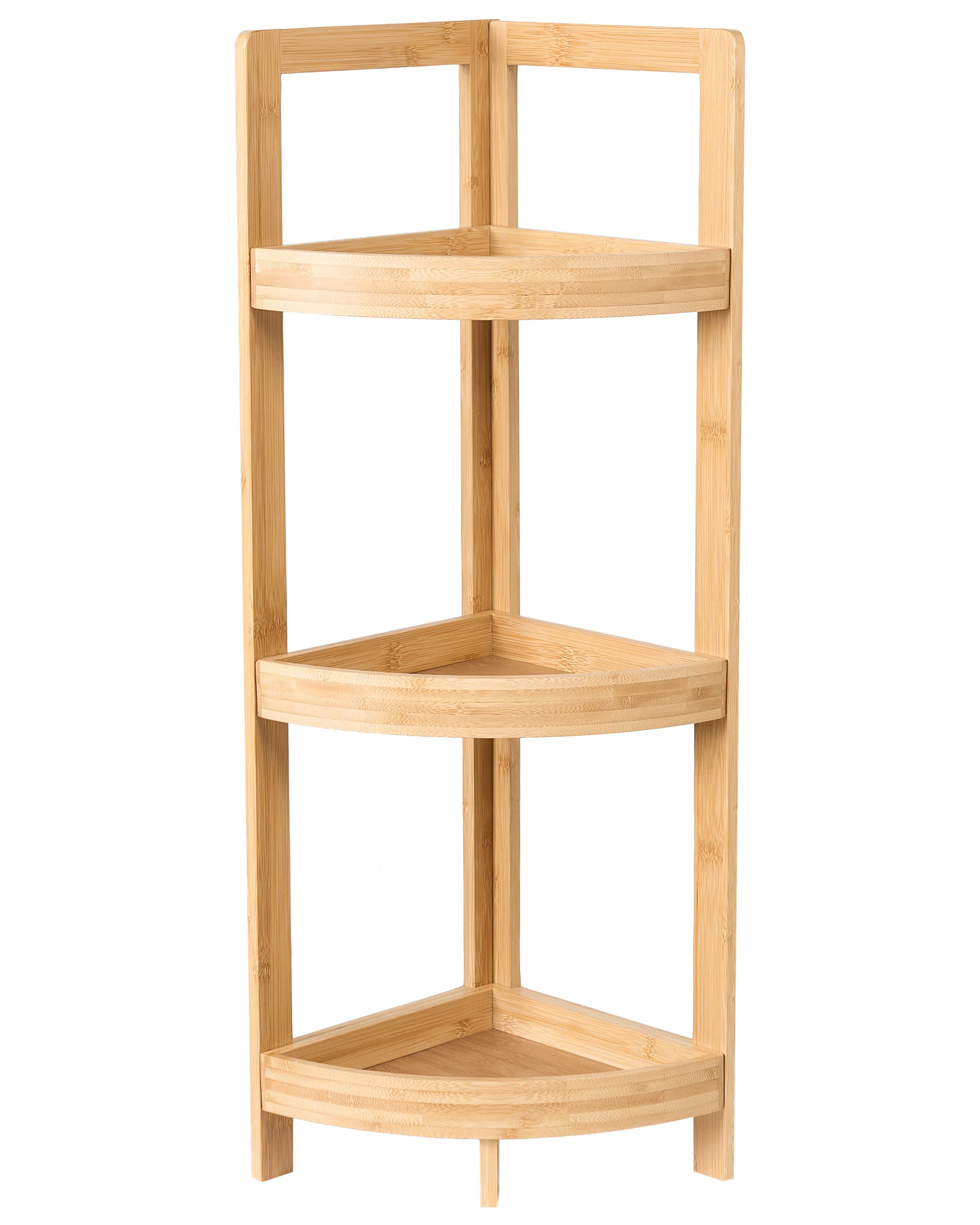 Corner Shelving Unit ILLAMPU Bamboo Light Brown