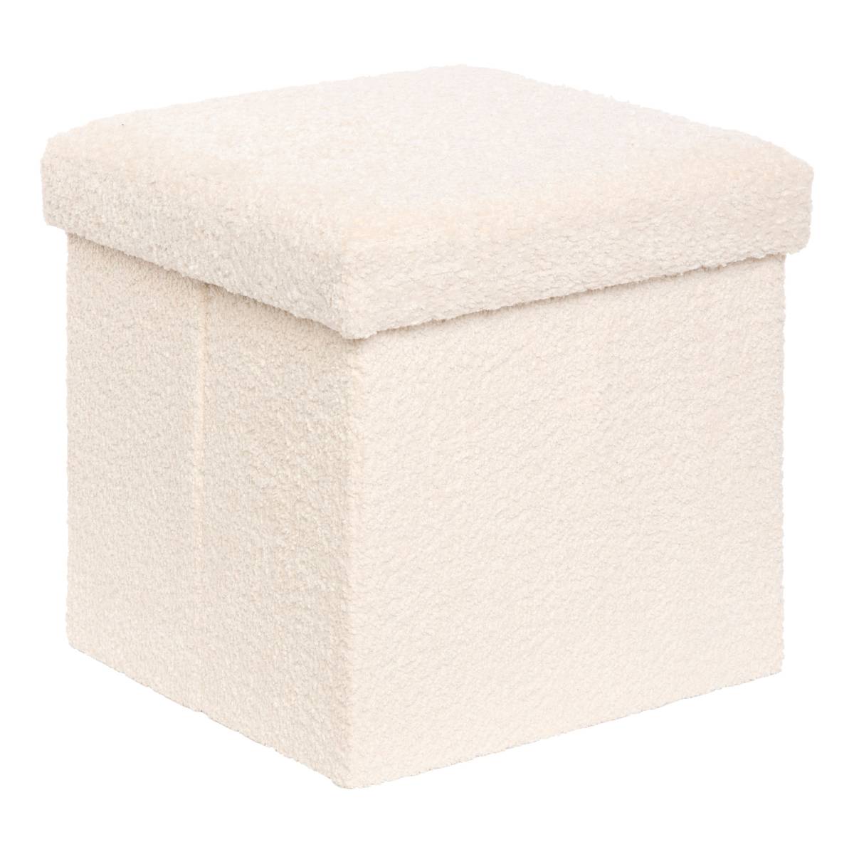 Folding Pouf "Soana" Ivory, 38x38 cm