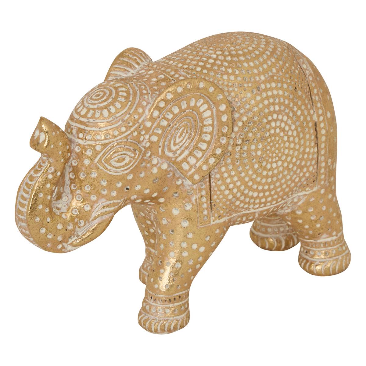 Elephant Statue "Gajah" Gold, 16.5x7 cm