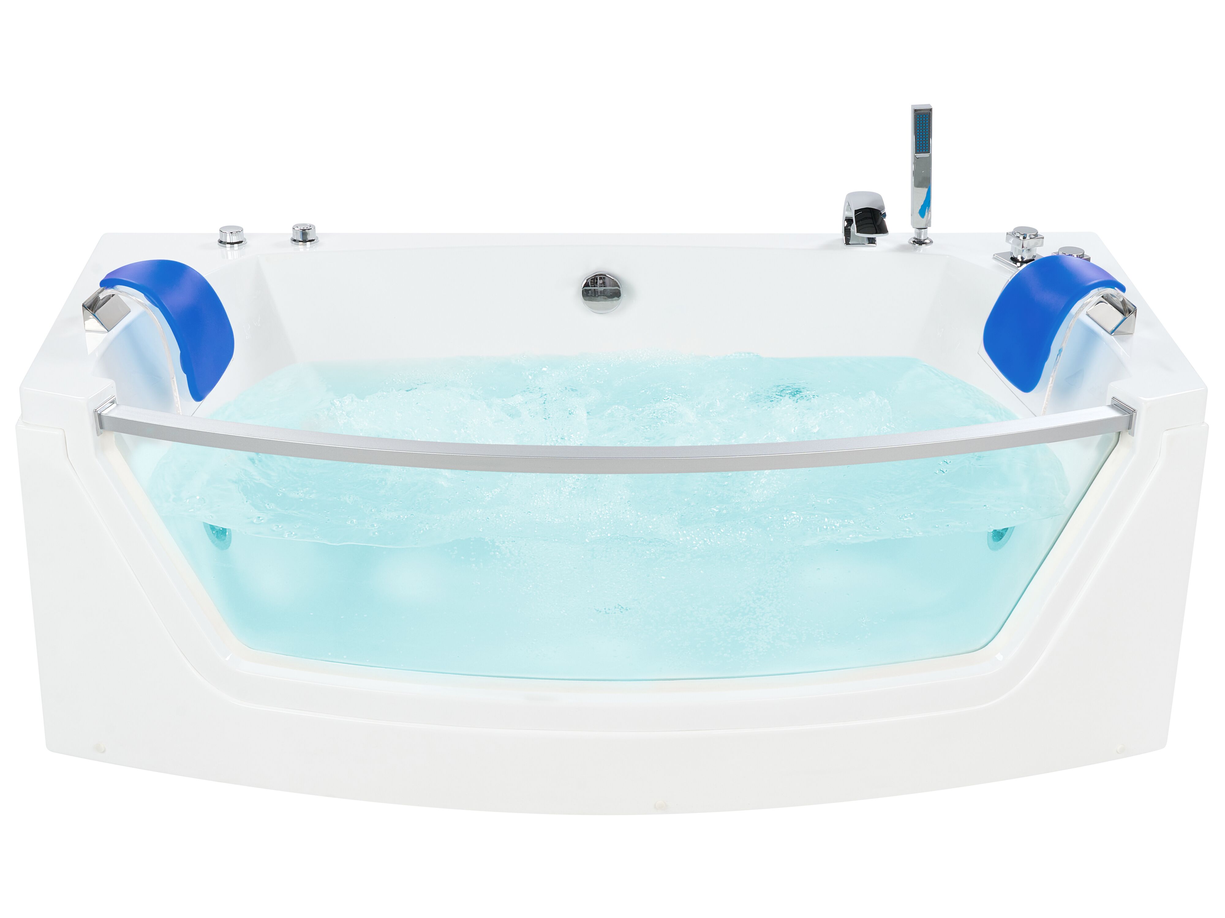 Corner Hot Tub with LED FUERTE 1750 x 850 mm White