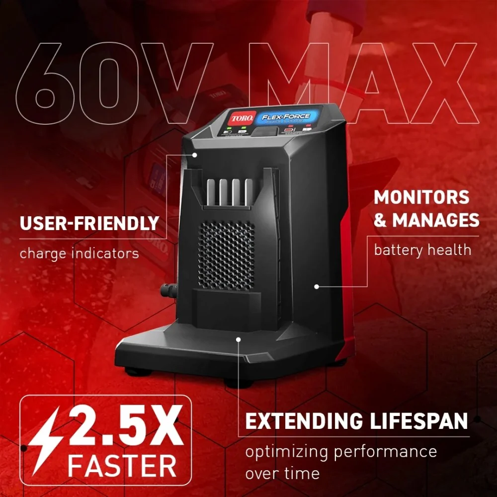 TORO Flex-Force Power System 60 Volt Max Lithium-Ion Battery Charger - Image 4 TORO Flex-Force Power System 60 Volt Max Lithium-Ion Battery Charger - Image 4
