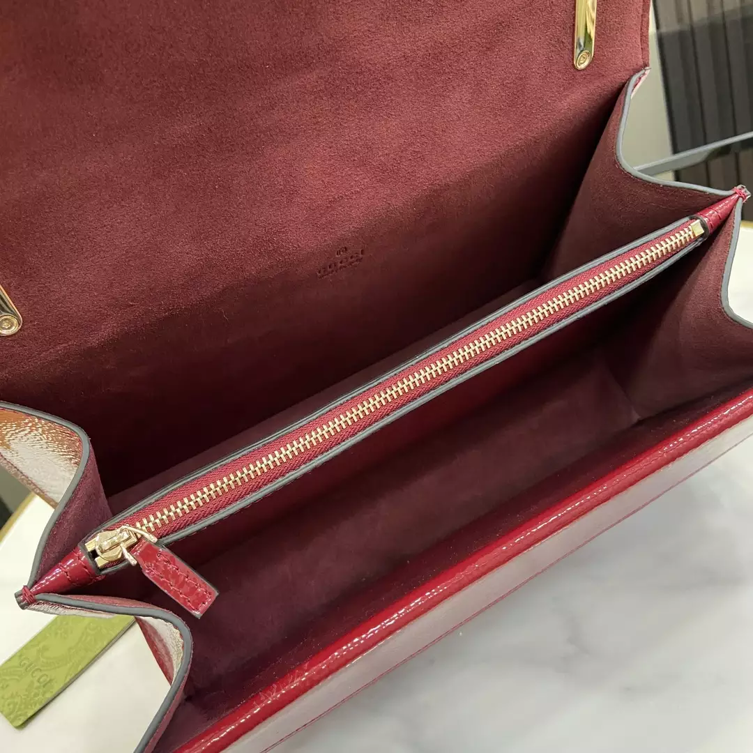 Dionysus Small Shoulder Bag in Rosso Ancora Patent Leather1:1High-quality replica