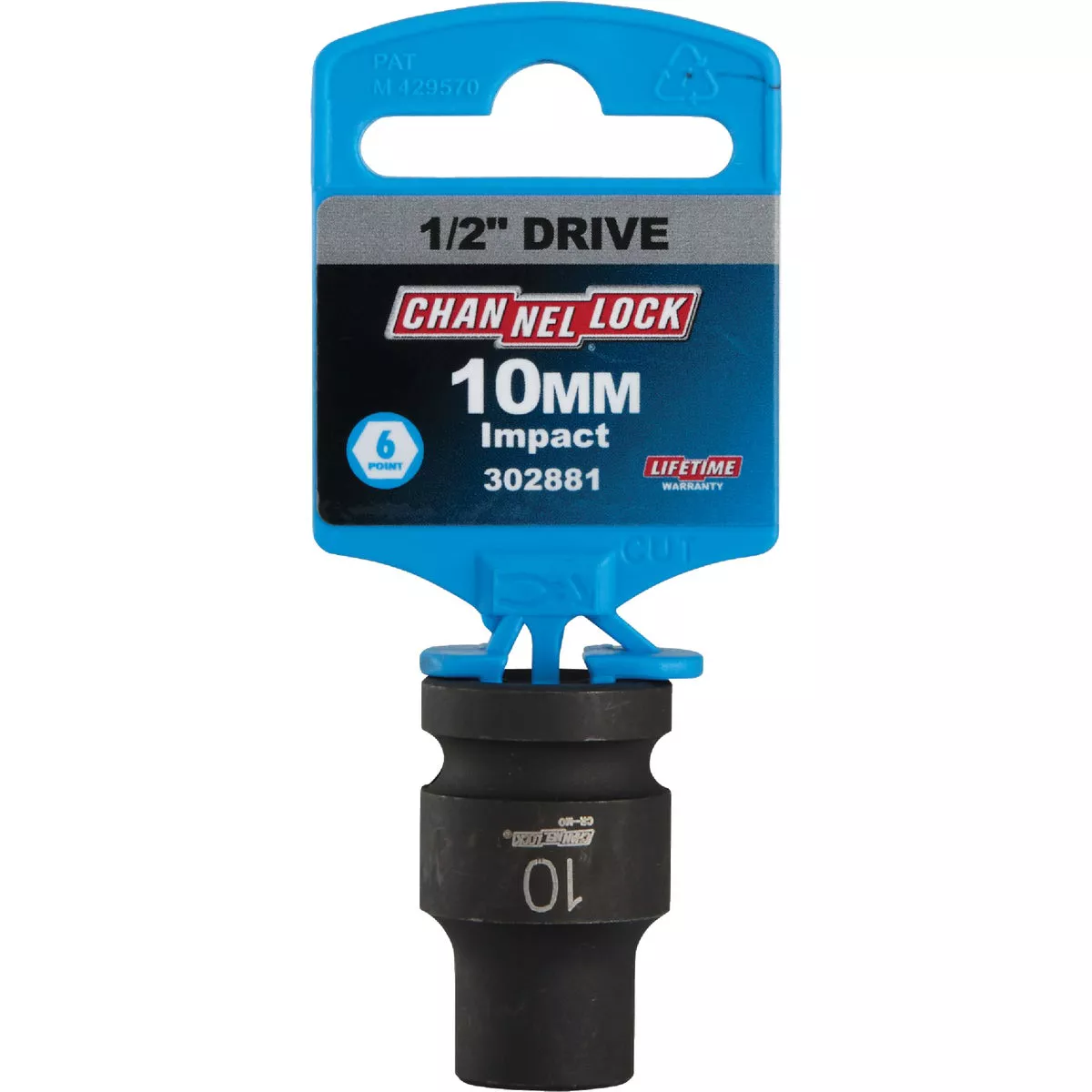 Channellock 1/2 In. Drive 10 mm 6-Point Shallow Metric Impact Socket