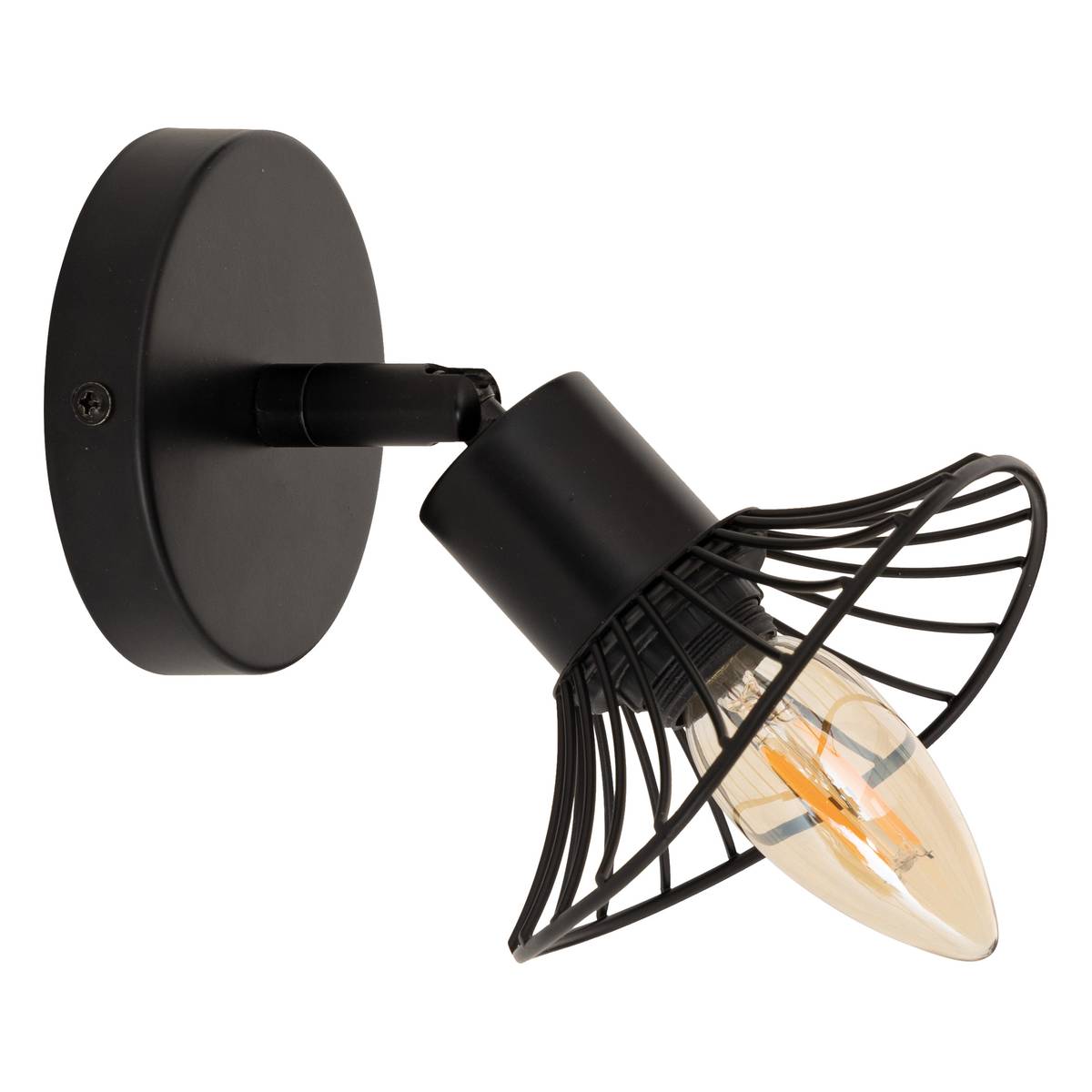 Wall/Ceiling Light "Adelia" Black, 10x10 cm