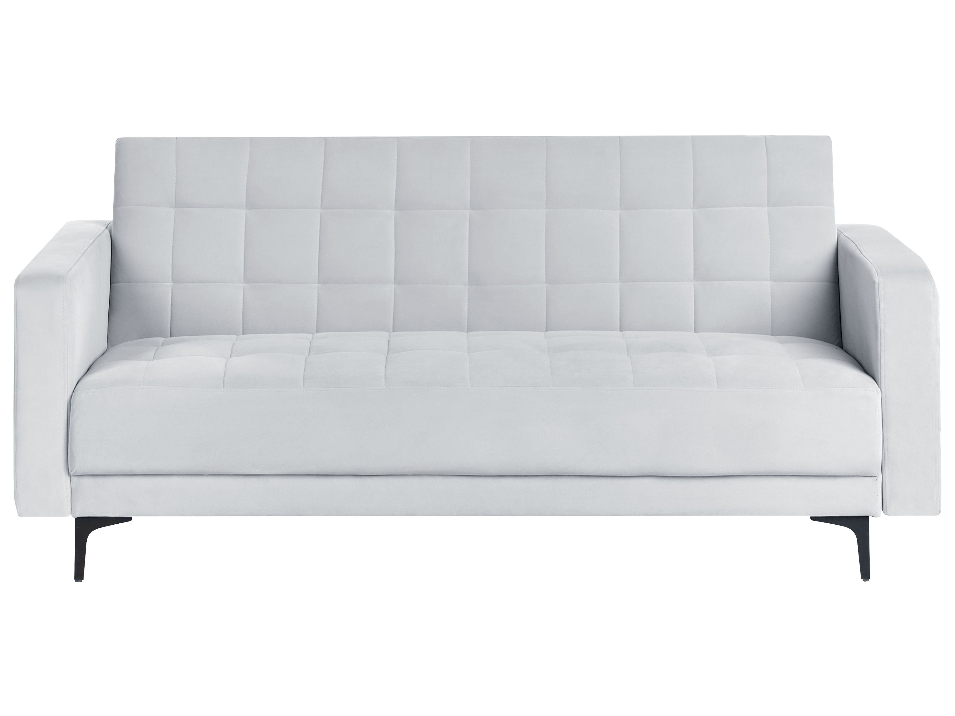 Sofa Bed 3 Seater ABERDEEN Velvet Light Grey