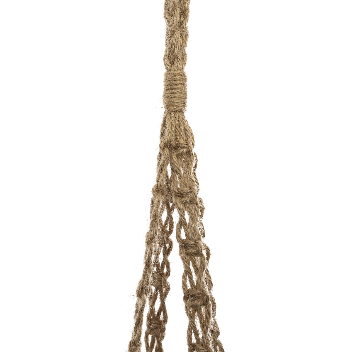 Jute hanging pot White, H.11.5 cm