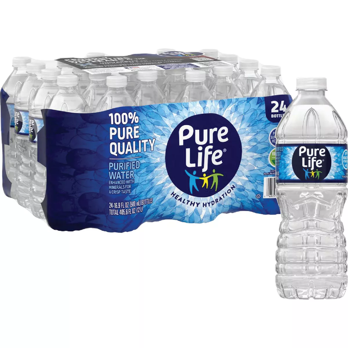 Pure Life 0.5 Liter Bottled Purified Water (24-Pack)
