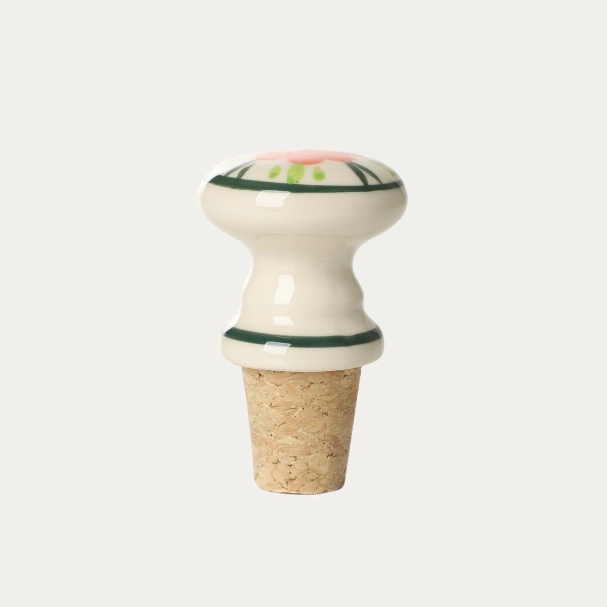 Korek RENE do wina z kwiatem 6x4 cm