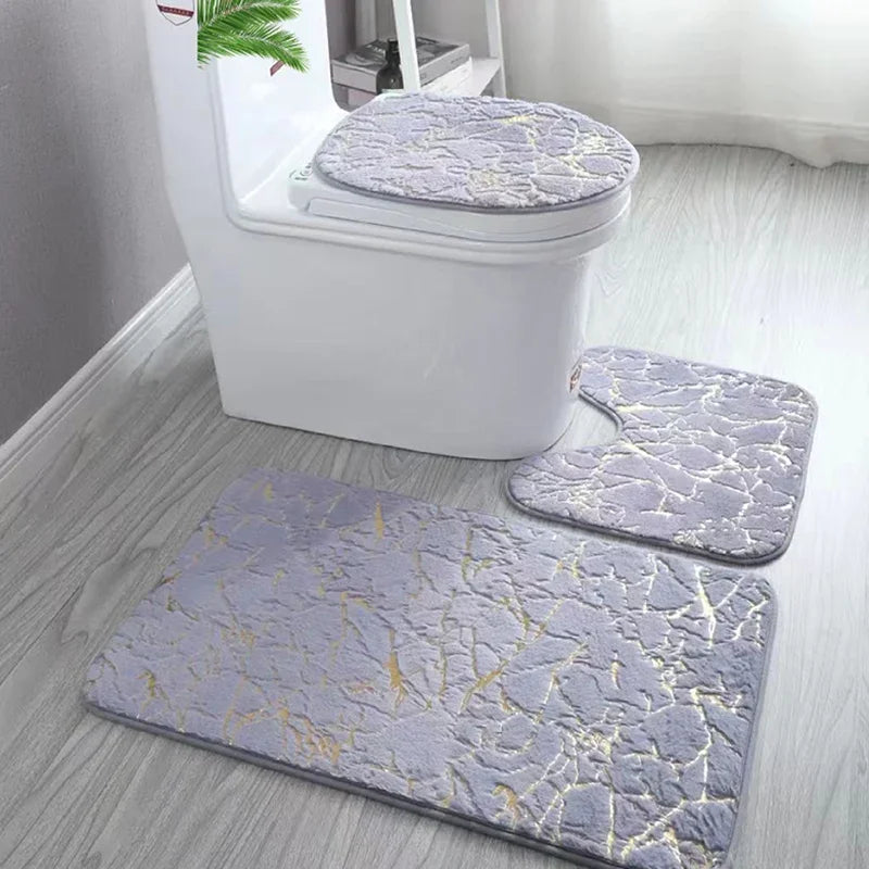 GoldEleganceMat | Anti-Slip Toiletmat Set