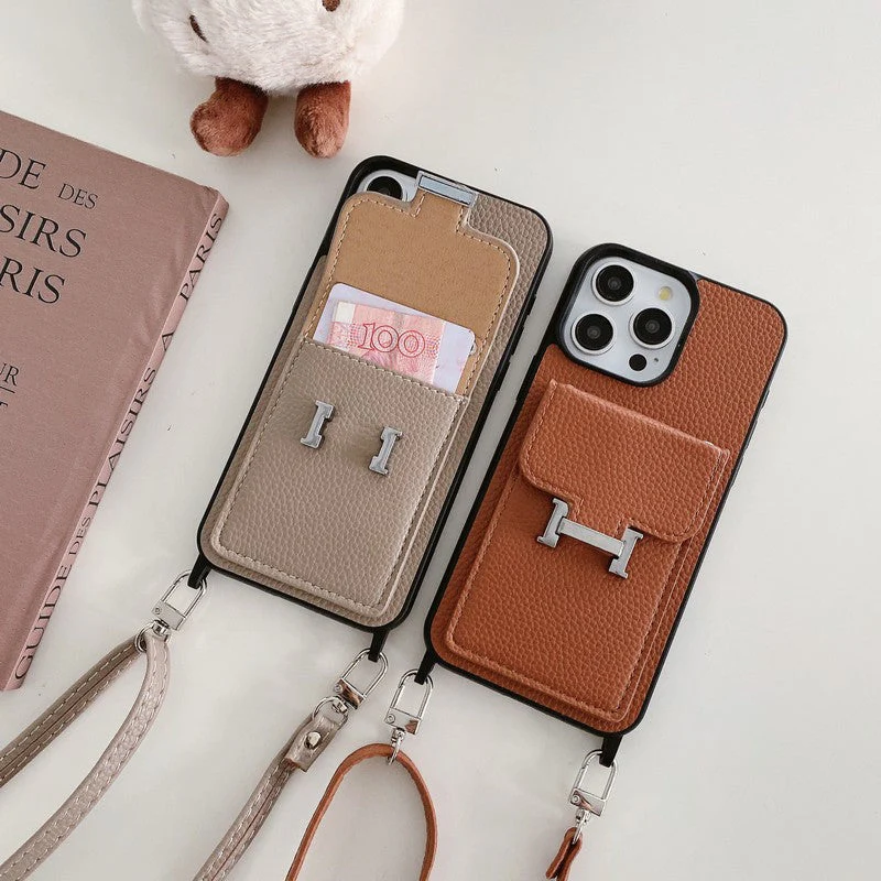 H Card Bag Leather Crossbody iPhone Case - Wholesale & Influencer