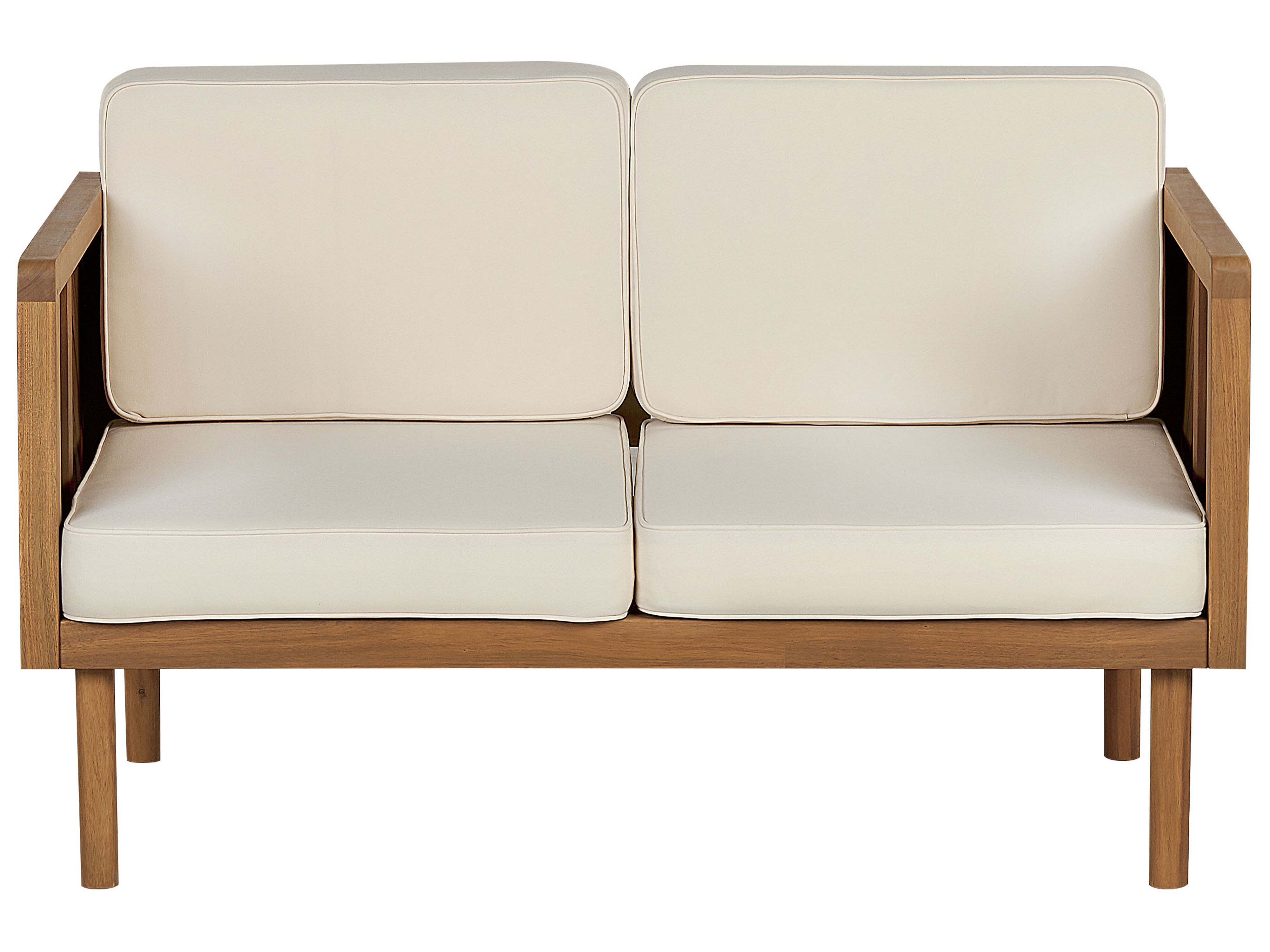 Garden Sofa 2 Seater BARATTI Acacia Wood Brown
